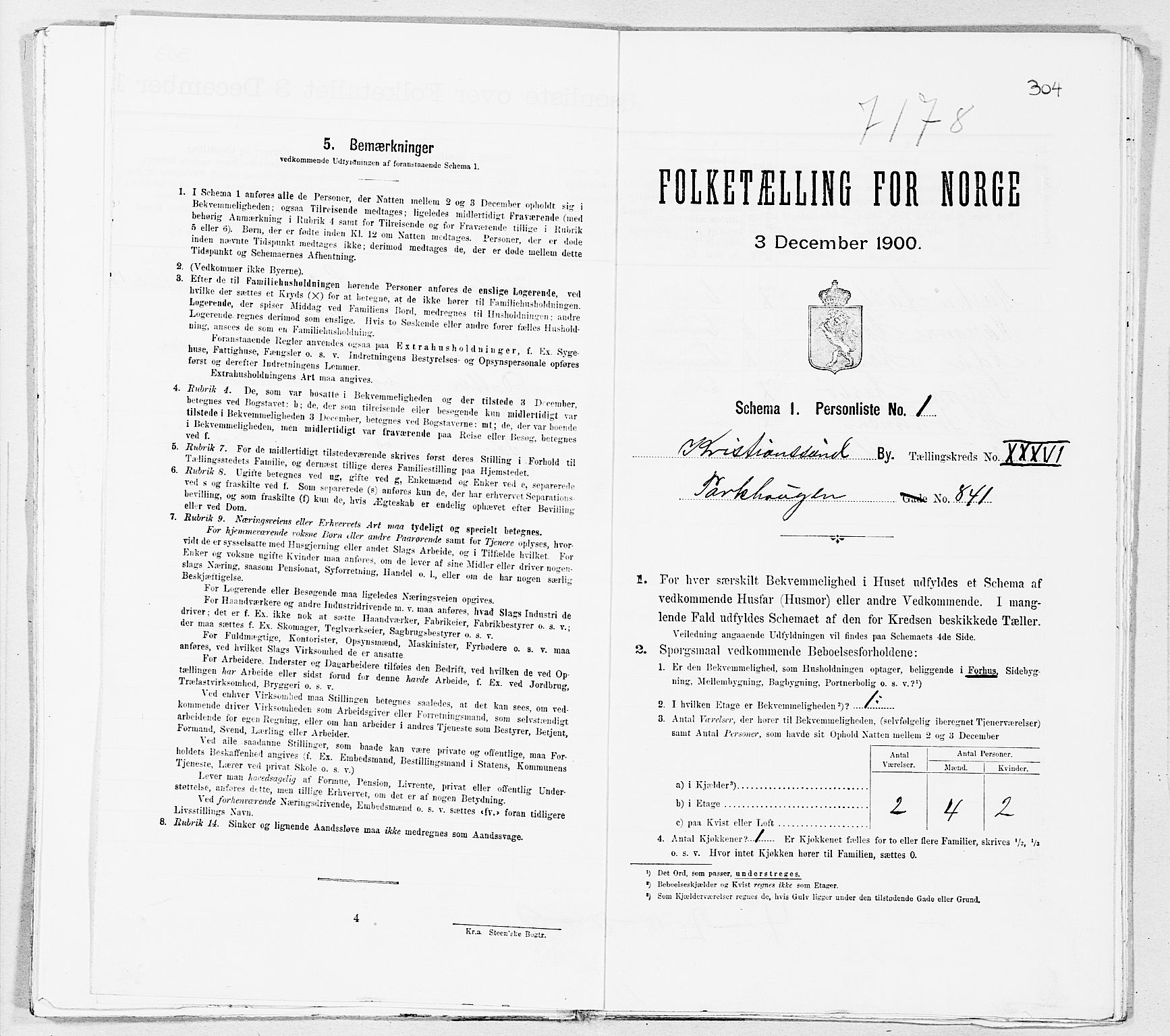 SAT, Folketelling 1900 for 1503 Kristiansund kjøpstad, 1900, s. 3870