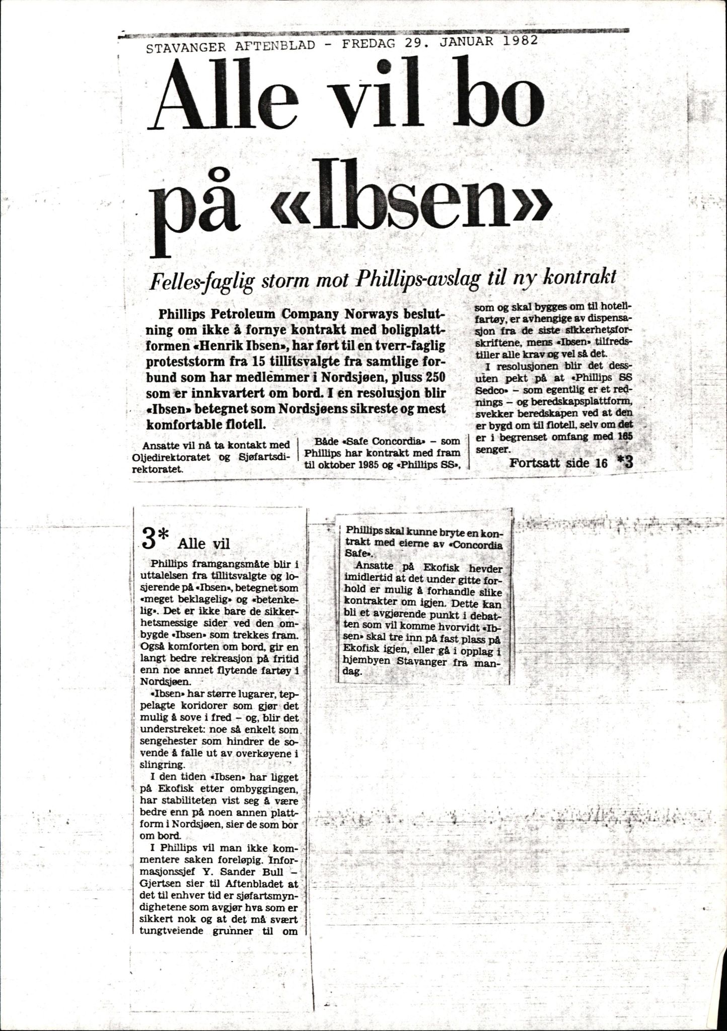 Pa 1503 - Stavanger Drilling AS, AV/SAST-A-101906/2/E/Ea/Eaa/L0001: Korrespondanse, 1970-1983