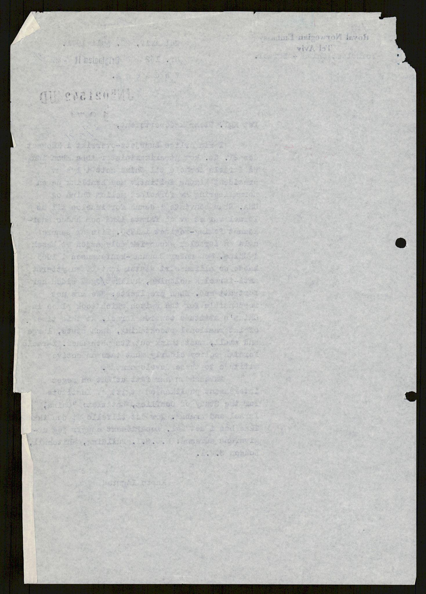 Utenriksdepartementet, hovedarkiv, AV/RA-S-6794/D/Db/Dba/L0776/0003: Verdenspolitikk. Fremmede staters politikk (G.L.) / Israel: Politikk (2 mapper), 1970-1972, s. 61