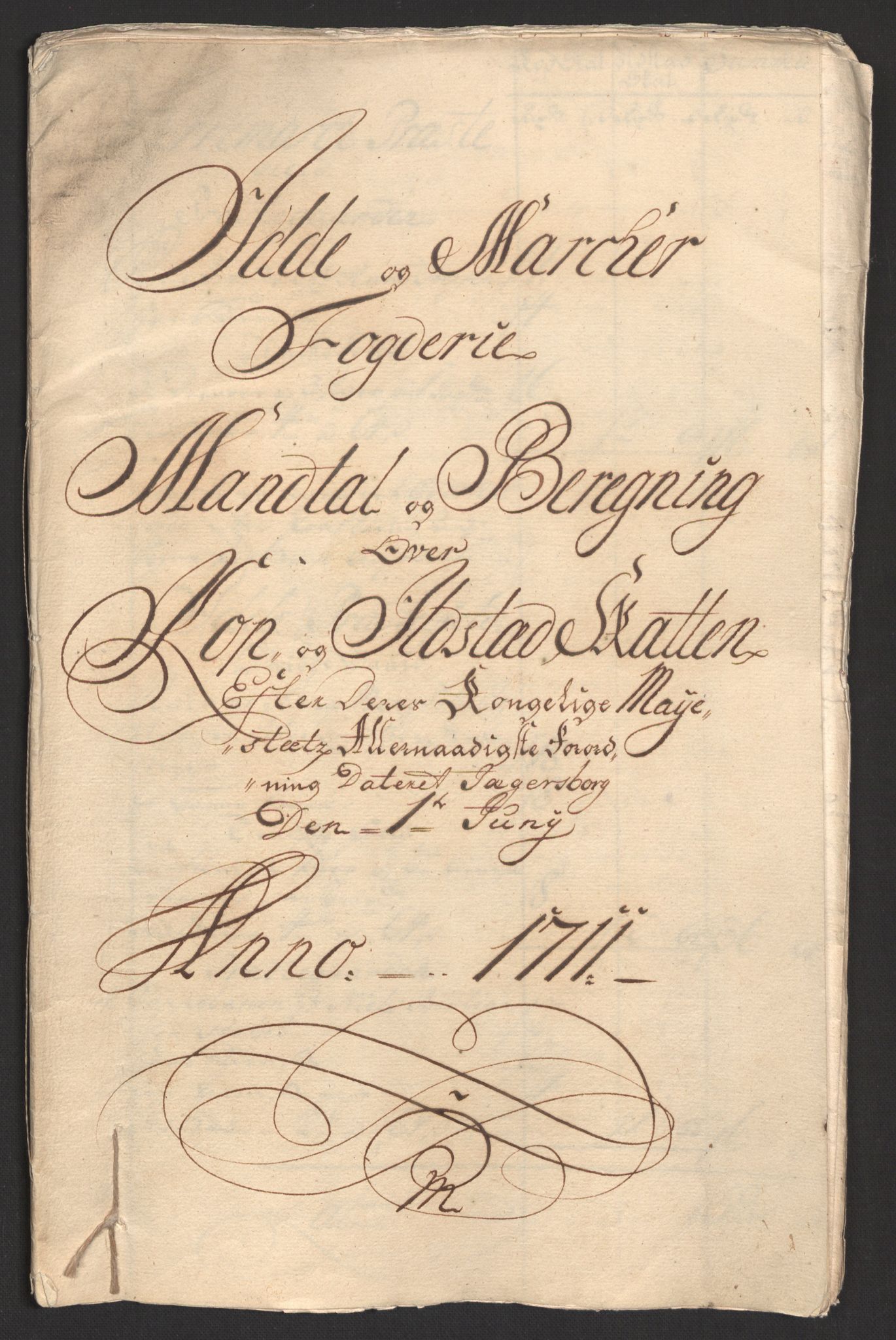 Rentekammeret inntil 1814, Reviderte regnskaper, Fogderegnskap, AV/RA-EA-4092/R01/L0020: Fogderegnskap Idd og Marker, 1711, s. 95