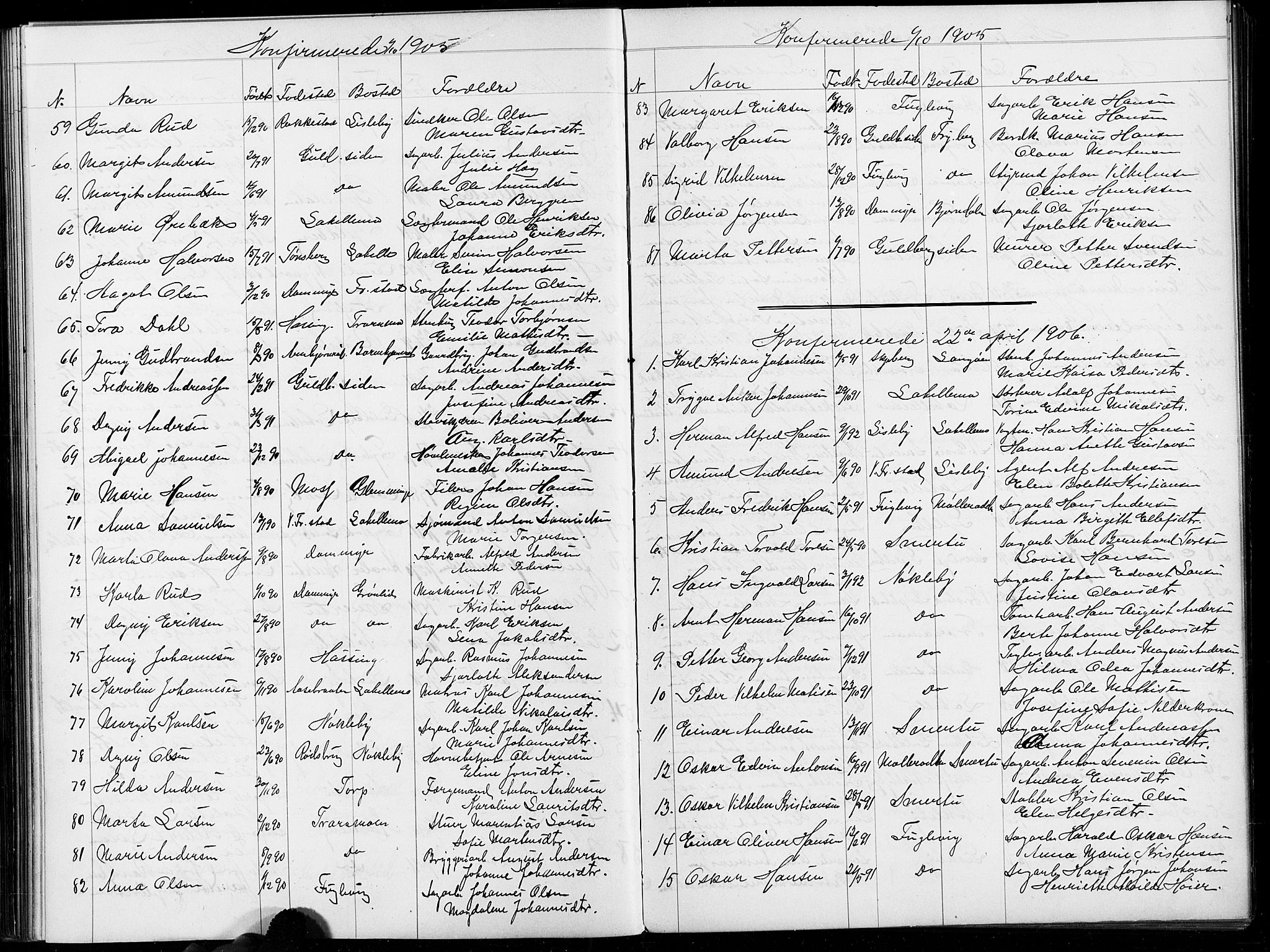 Glemmen prestekontor Kirkebøker, AV/SAO-A-10908/G/Ga/L0006: Klokkerbok nr. 6, 1894-1908