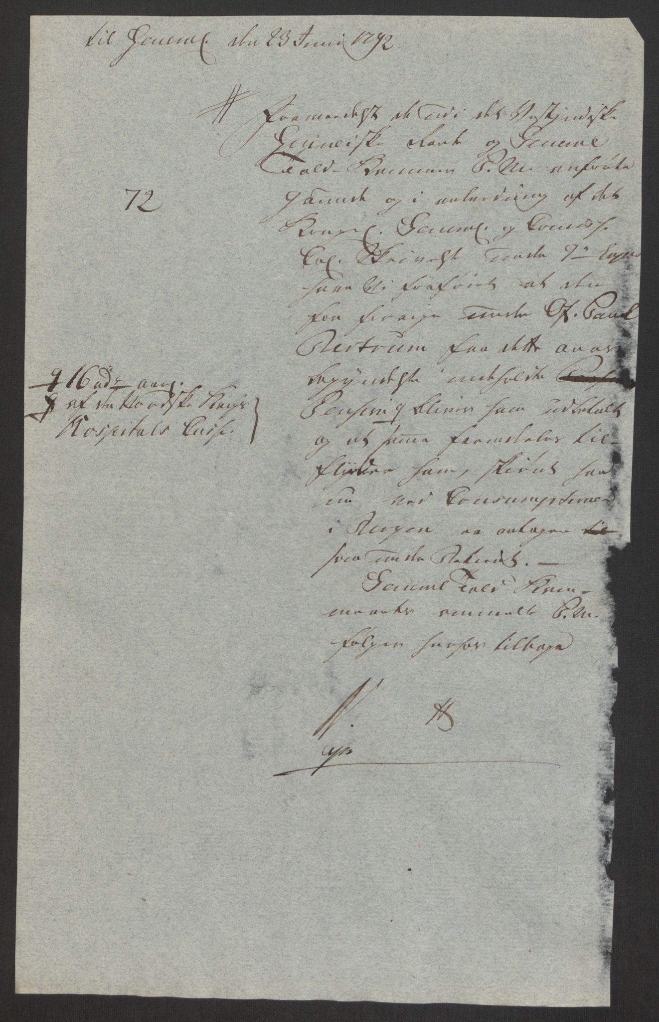 Forsvaret, Den norske kvesthuskasse/krigshospitalkasse, AV/RA-RAFA-1887/F/Fa/L0008: Konsepter, 1790-1793, s. 862