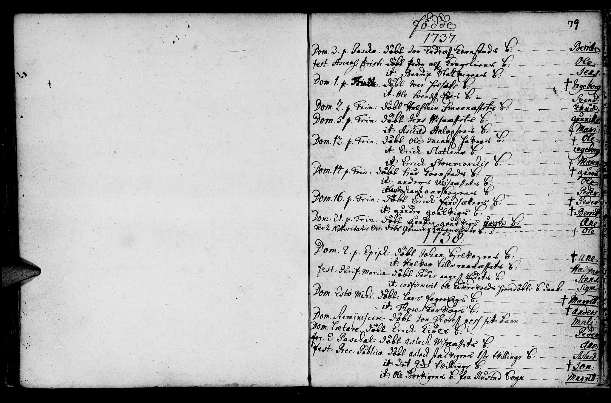 Ministerialprotokoller, klokkerbøker og fødselsregistre - Møre og Romsdal, AV/SAT-A-1454/570/L0827: Ministerialbok nr. 570A01, 1737-1749, s. 79