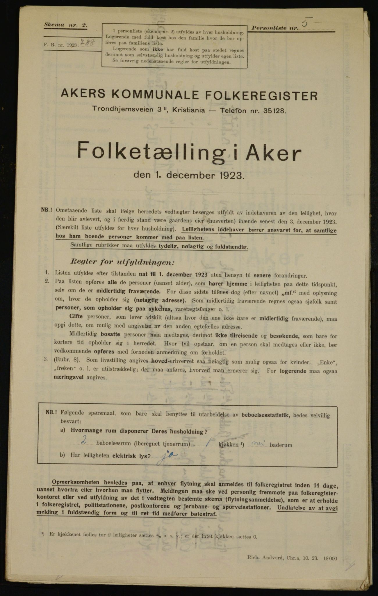 , Kommunal folketelling 1.12.1923 for Aker, 1923, s. 41504