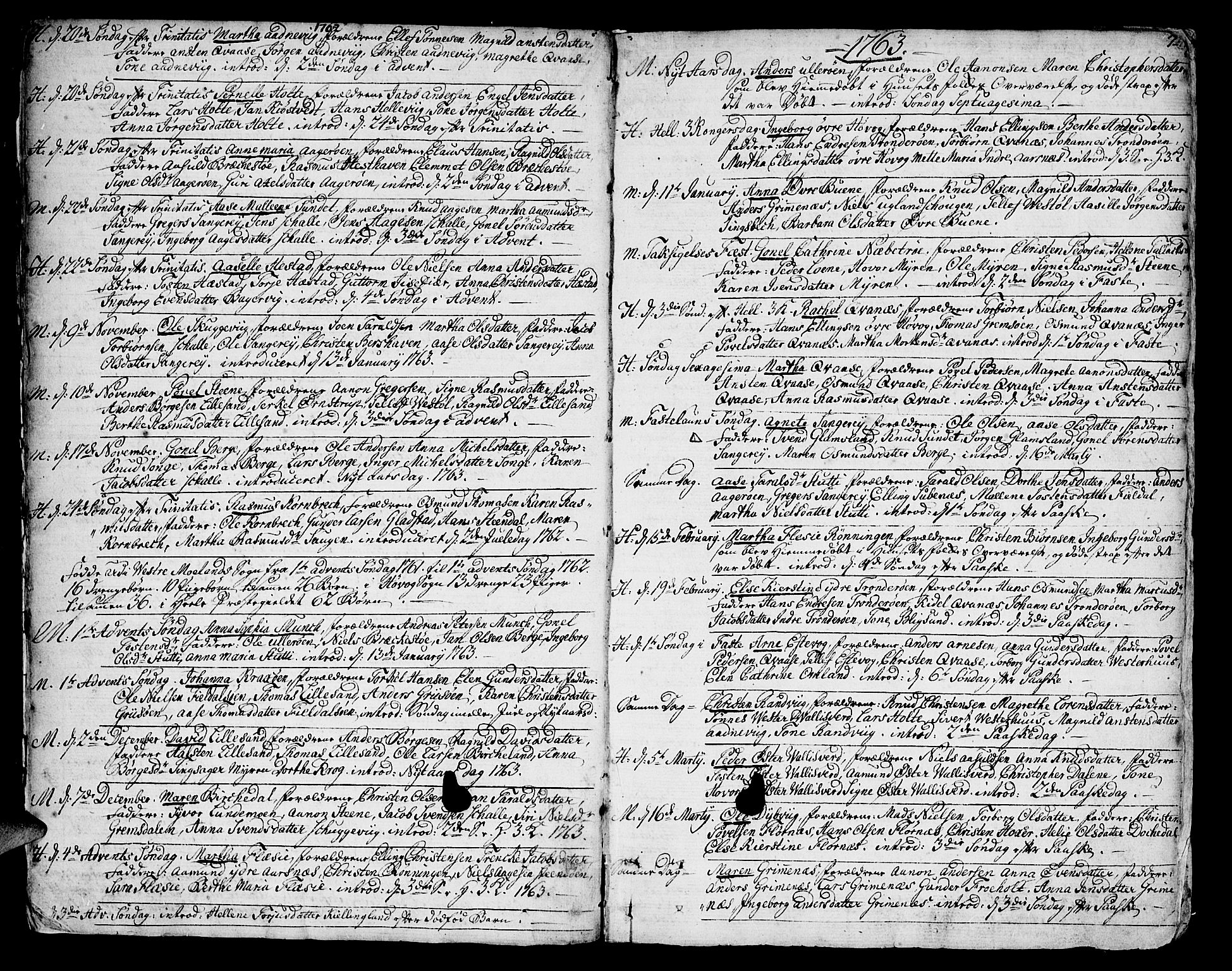 Vestre Moland sokneprestkontor, AV/SAK-1111-0046/F/Fa/Fab/L0002: Ministerialbok nr. A 2, 1760-1816, s. 7
