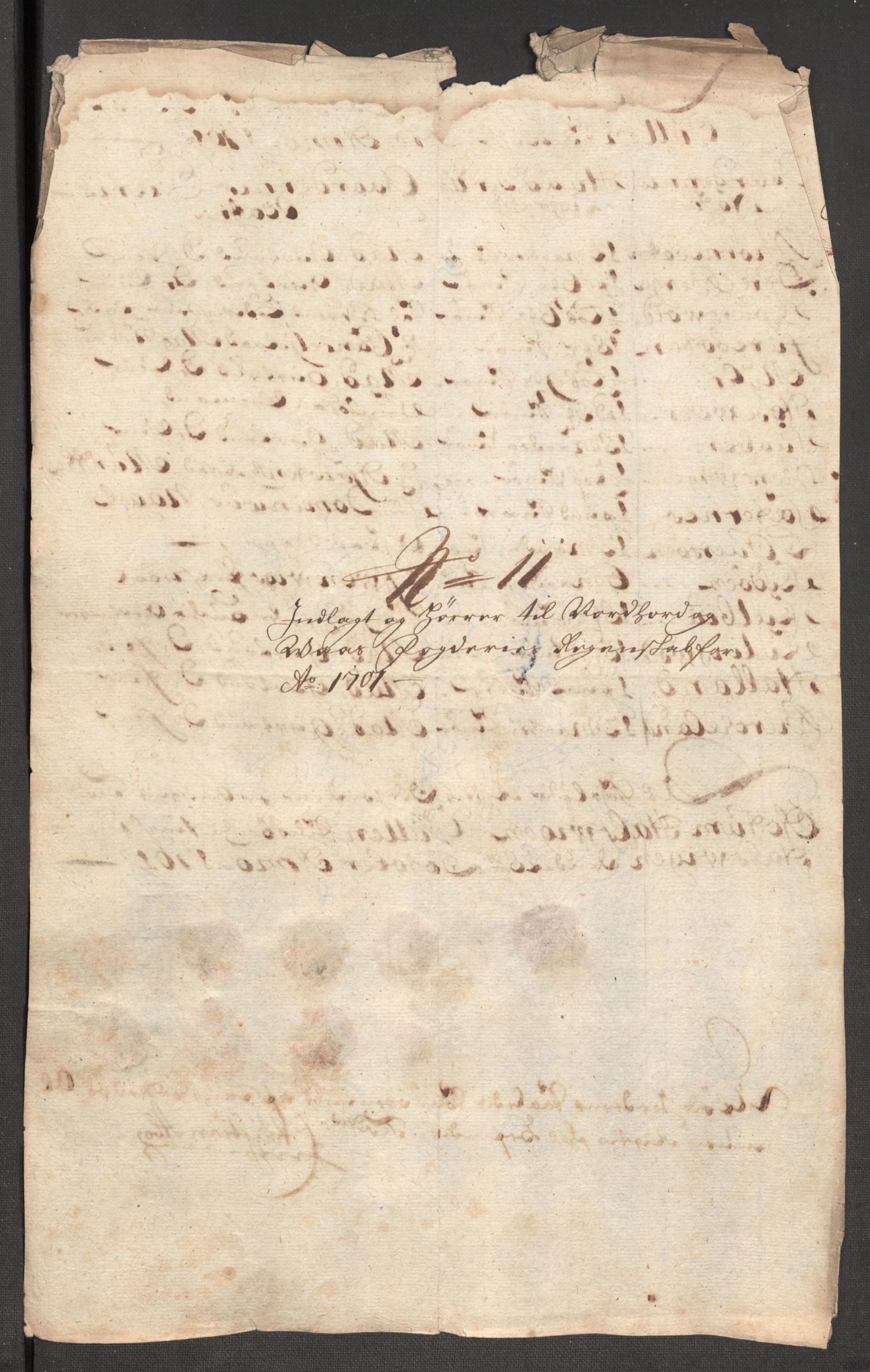 Rentekammeret inntil 1814, Reviderte regnskaper, Fogderegnskap, RA/EA-4092/R51/L3185: Fogderegnskap Nordhordland og Voss, 1700-1701, s. 415