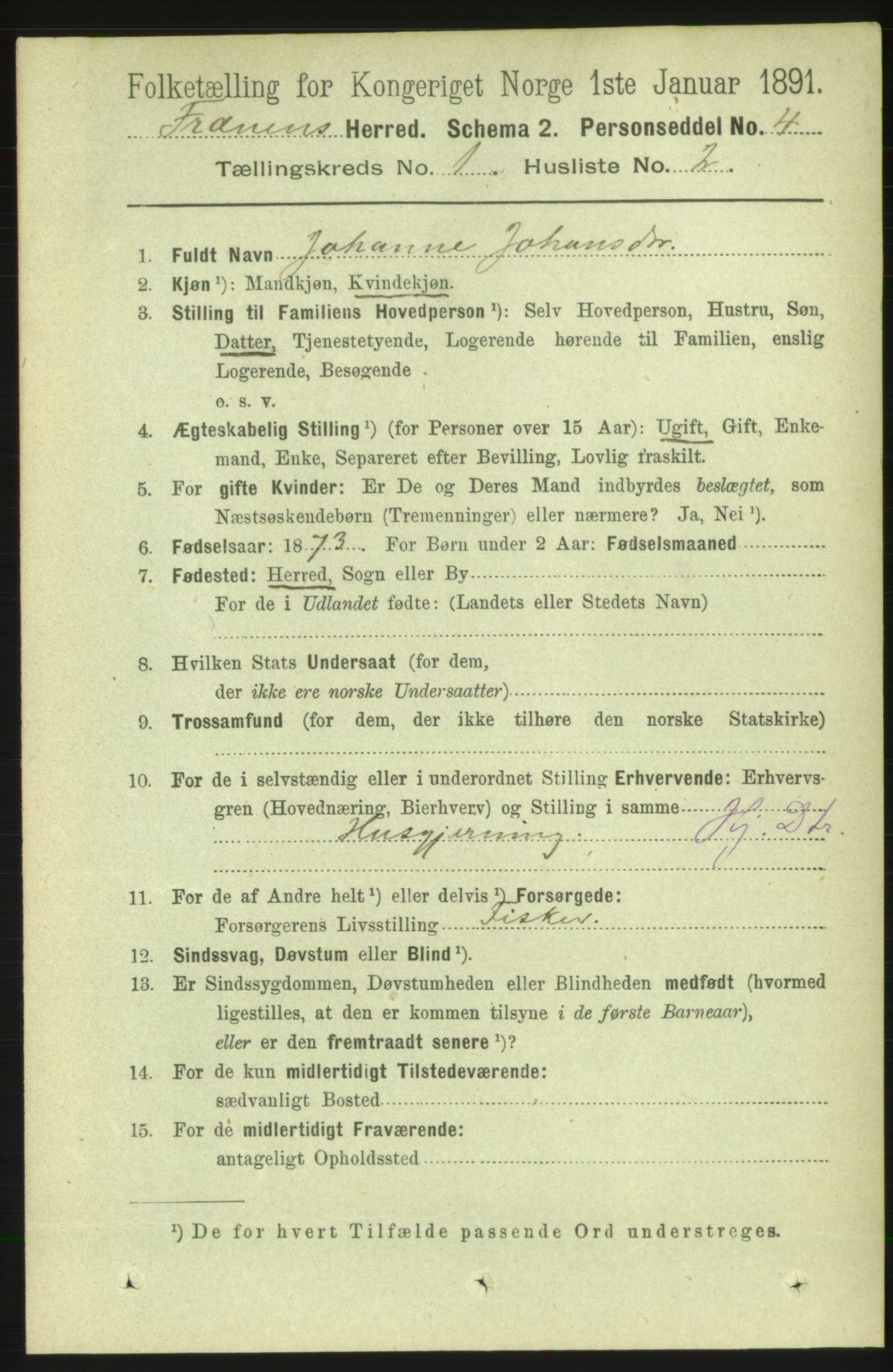 RA, Folketelling 1891 for 1548 Fræna herred, 1891, s. 99