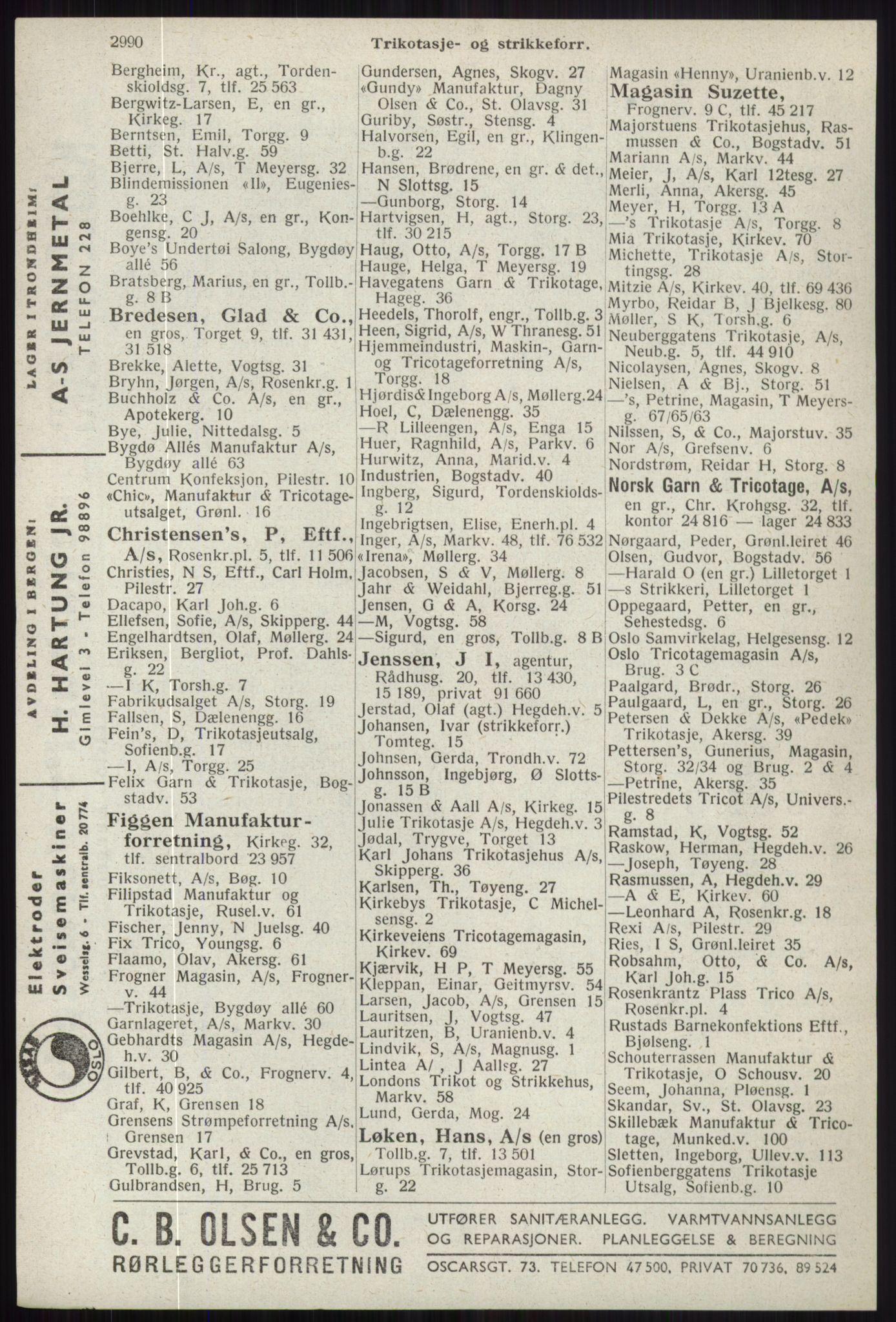 Kristiania/Oslo adressebok, PUBL/-, 1941, s. 2990