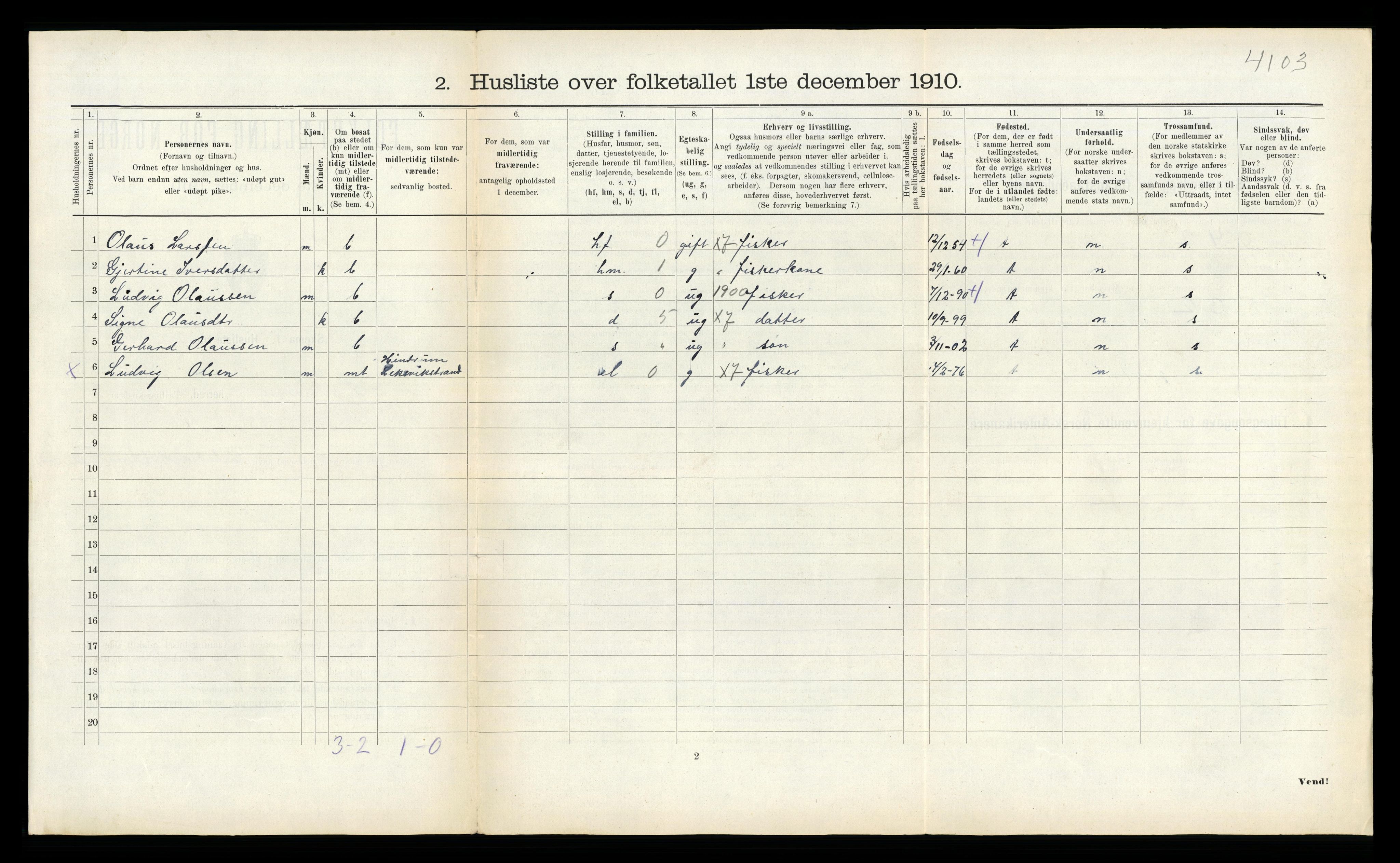 RA, Folketelling 1910 for 1718 Leksvik herred, 1910, s. 193