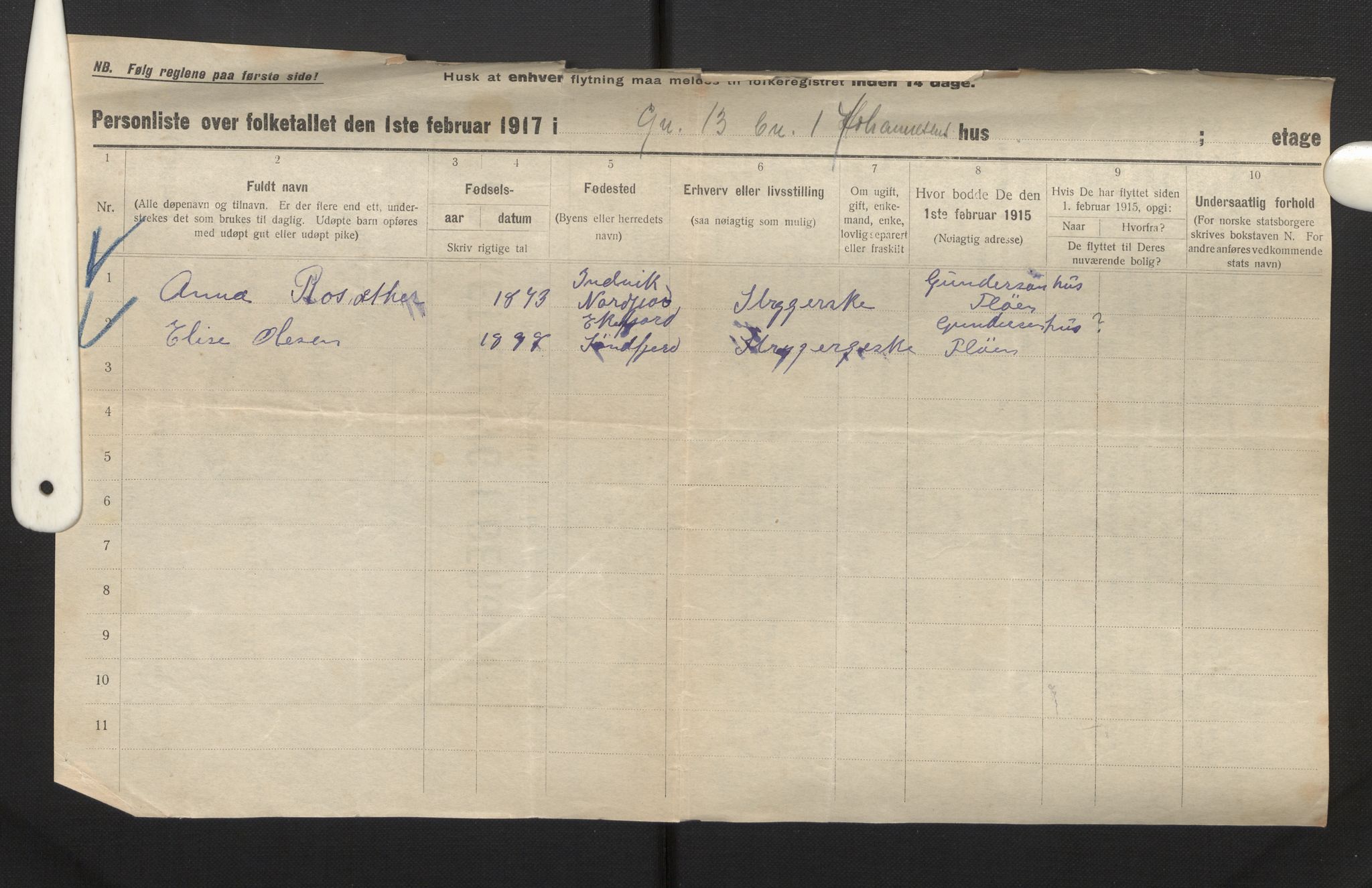 SAB, Kommunal folketelling 1917 for Bergen kjøpstad, 1917, s. 52328