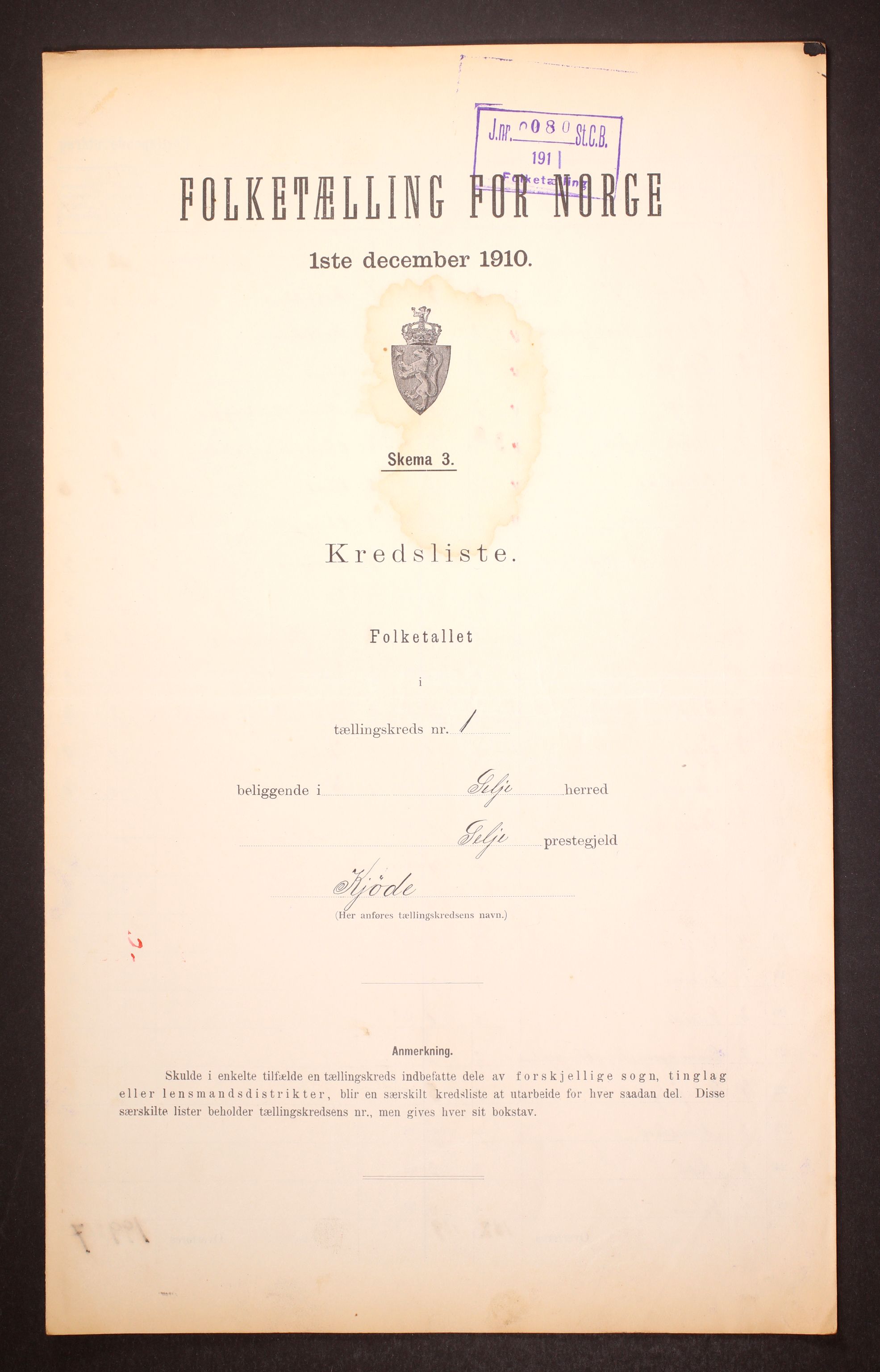 RA, Folketelling 1910 for 1441 Selje herred, 1910, s. 4
