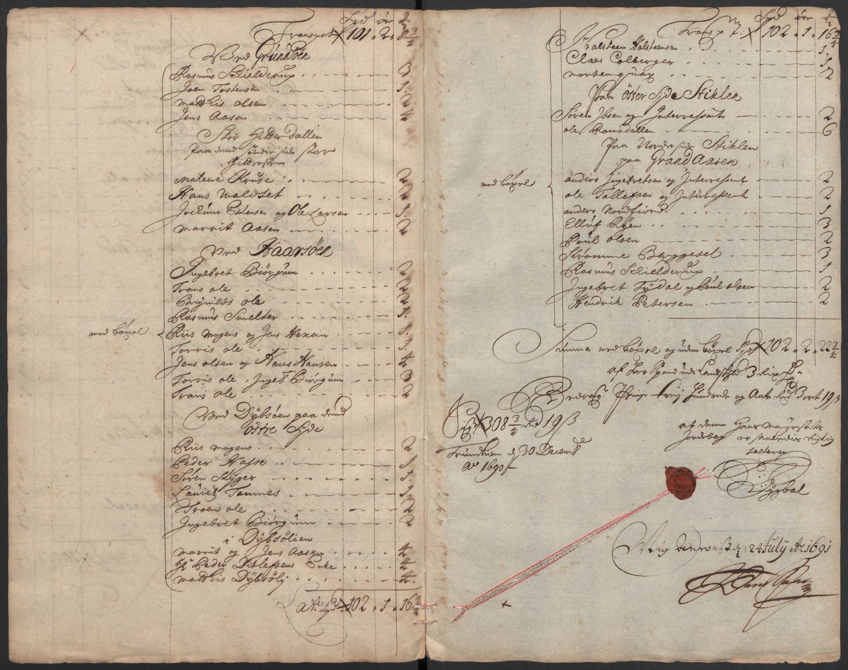 Rentekammeret inntil 1814, Reviderte regnskaper, Fogderegnskap, RA/EA-4092/R59/L3940: Fogderegnskap Gauldal, 1689-1690, s. 329