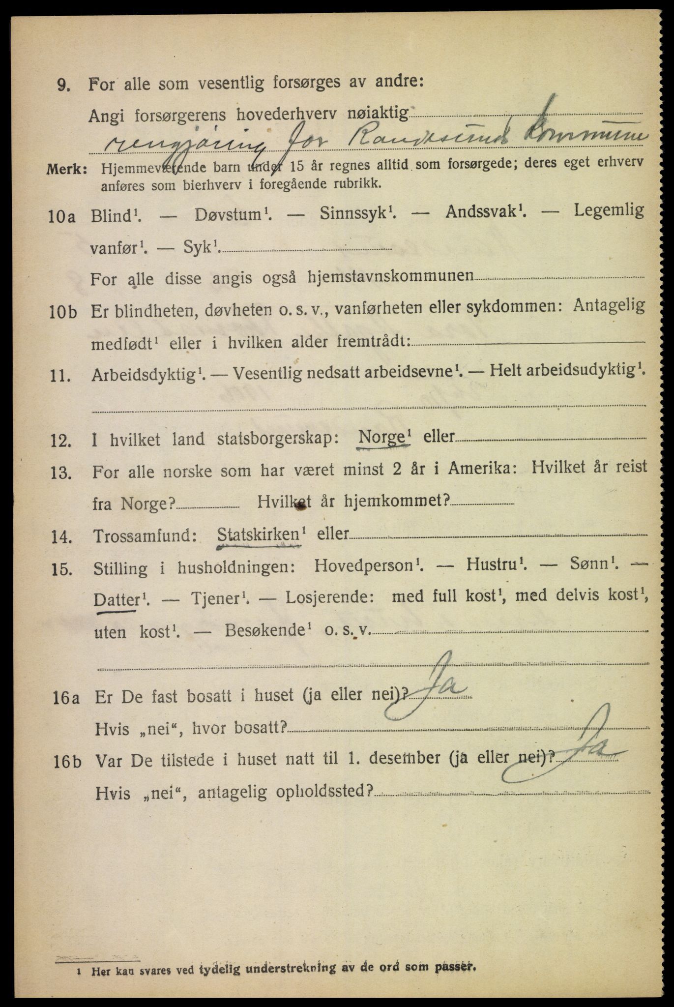 SAK, Folketelling 1920 for 1011 Randesund herred, 1920, s. 2731