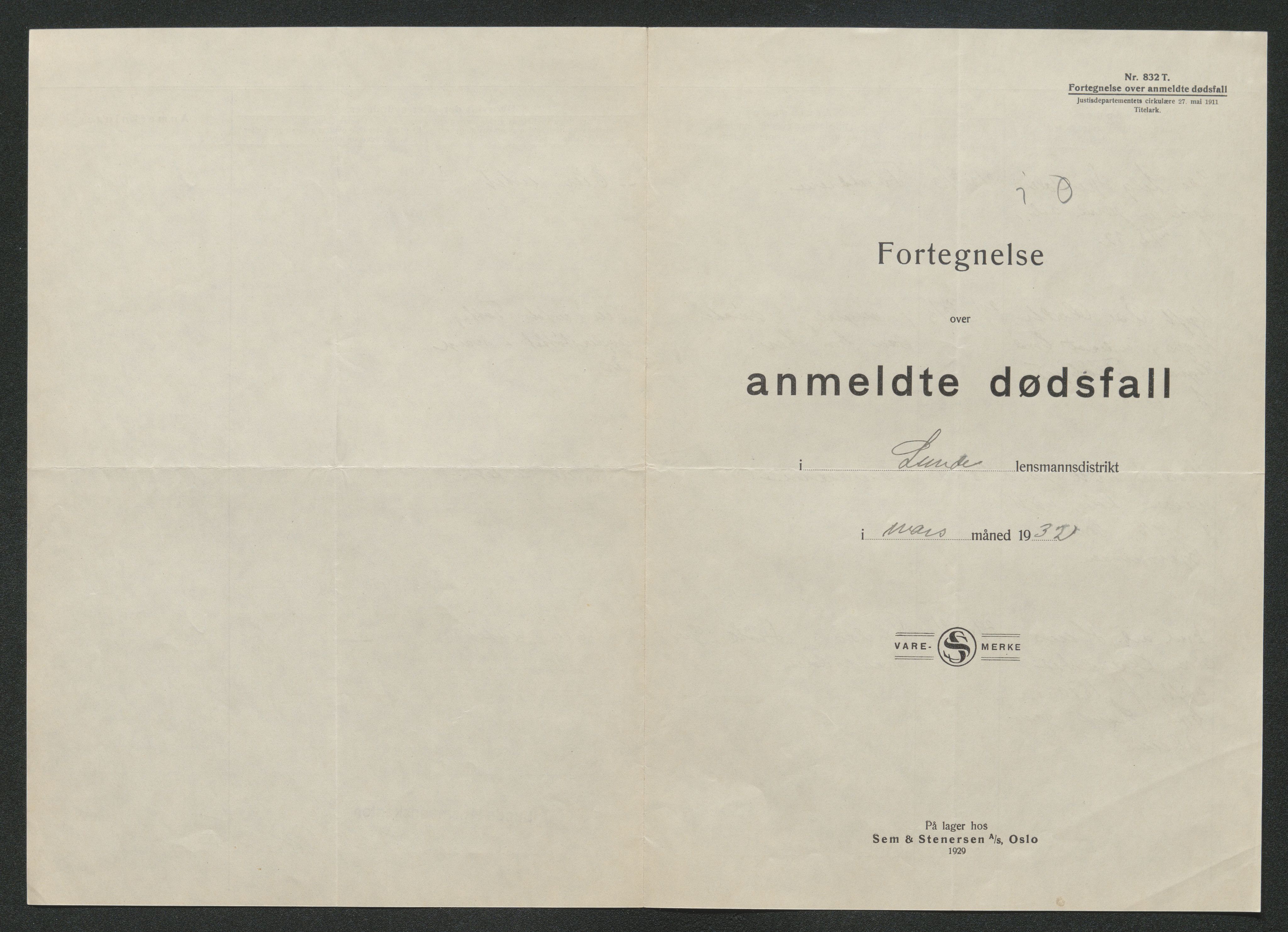 Nedre Telemark sorenskriveri, AV/SAKO-A-135/H/Ha/Hab/L0008: Dødsfallsfortegnelser
, 1931-1935, s. 393