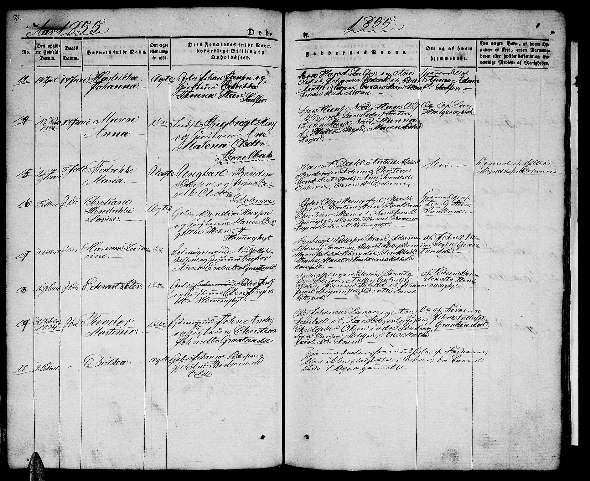 Ministerialprotokoller, klokkerbøker og fødselsregistre - Nordland, AV/SAT-A-1459/846/L0652: Klokkerbok nr. 846C02, 1841-1871, s. 70