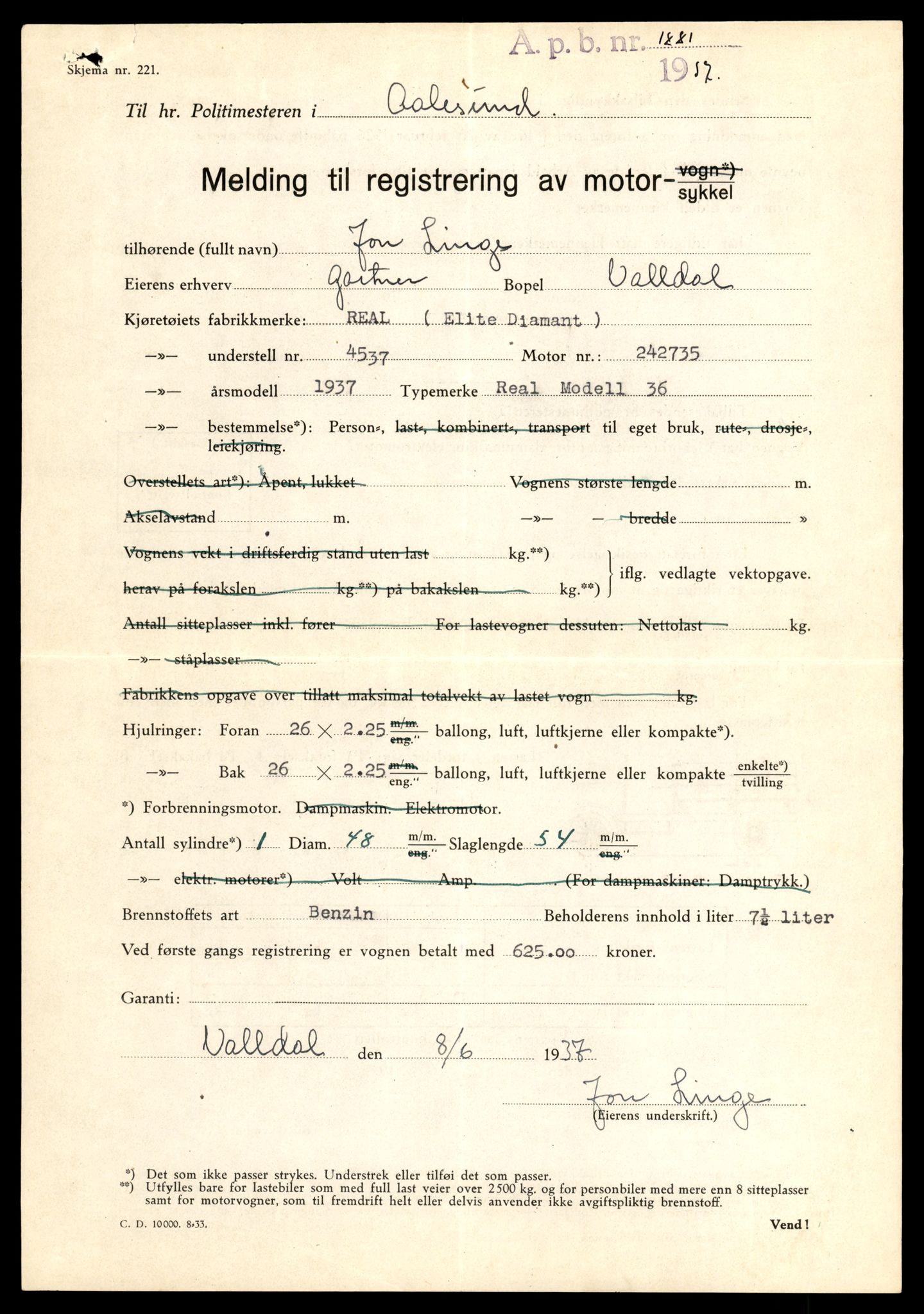 Møre og Romsdal vegkontor - Ålesund trafikkstasjon, AV/SAT-A-4099/F/Fe/L0028: Registreringskort for kjøretøy T 11290 - T 11429, 1927-1998, s. 547