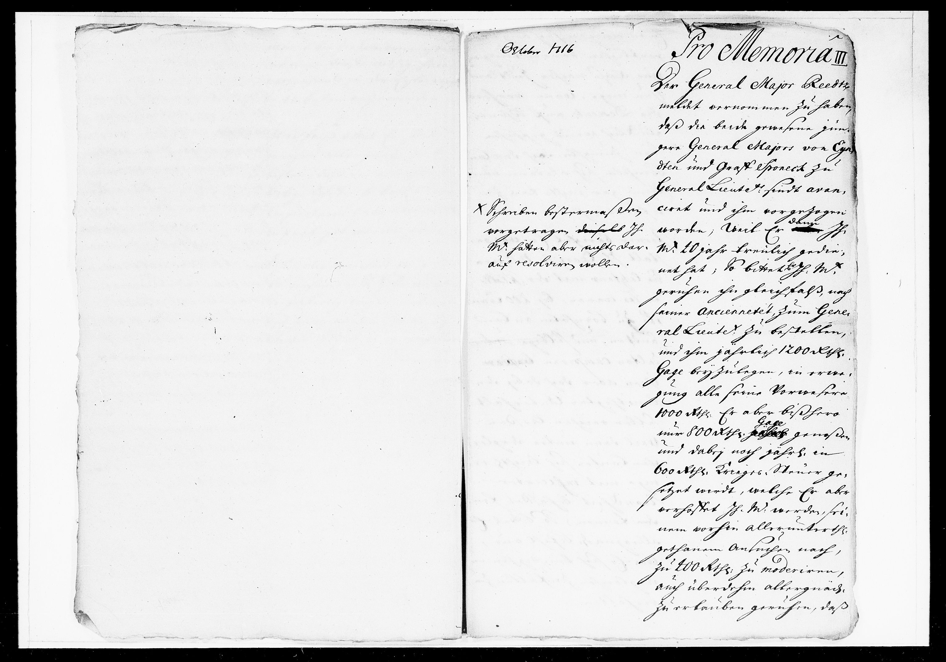 Krigskollegiet, Krigskancelliet, DRA/A-0006/-/1025-1036: Refererede sager, 1716, s. 926