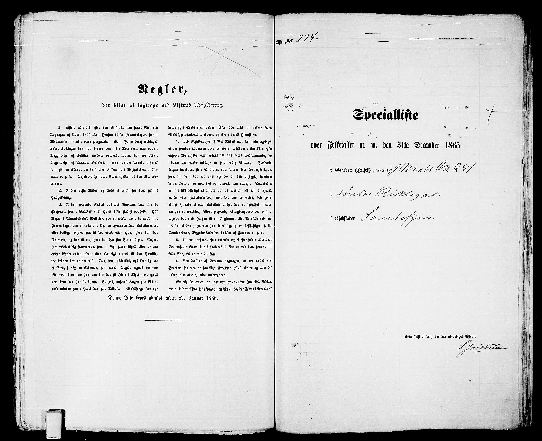 RA, Folketelling 1865 for 0706B Sandeherred prestegjeld, Sandefjord kjøpstad, 1865, s. 558