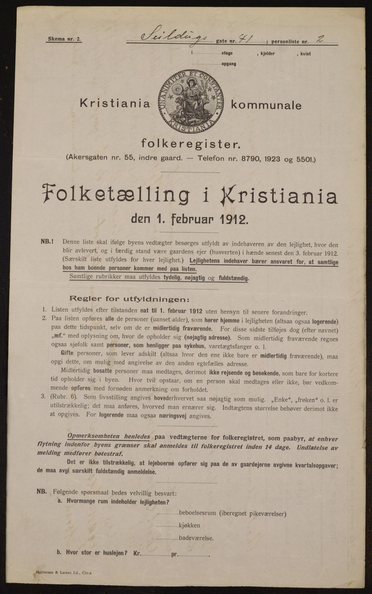 OBA, Kommunal folketelling 1.2.1912 for Kristiania, 1912, s. 94838