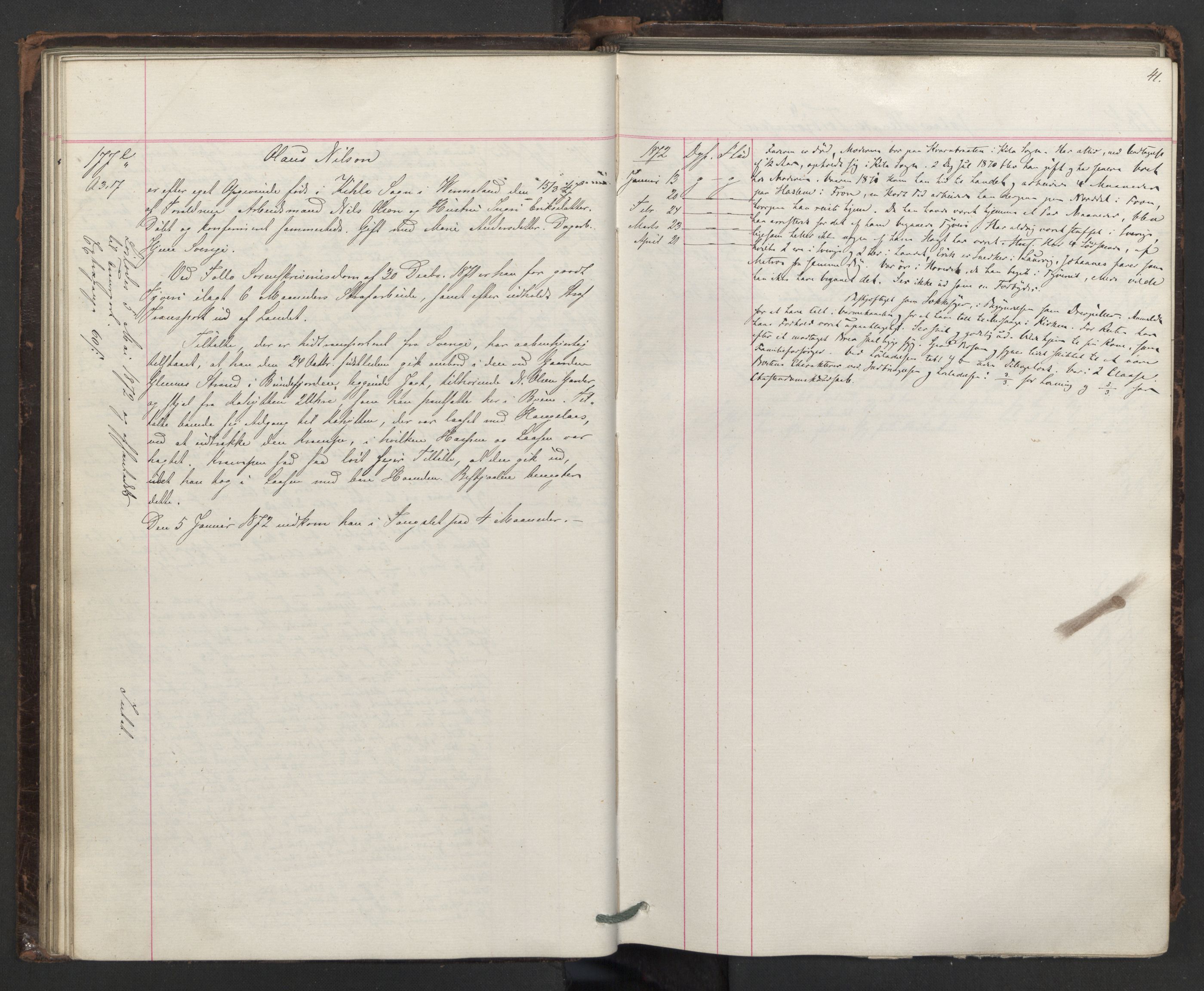Botsfengslet, AV/RA-S-1539/D/Db/Dbb/L0014: 137e - 437e, 1871-1873, s. 41