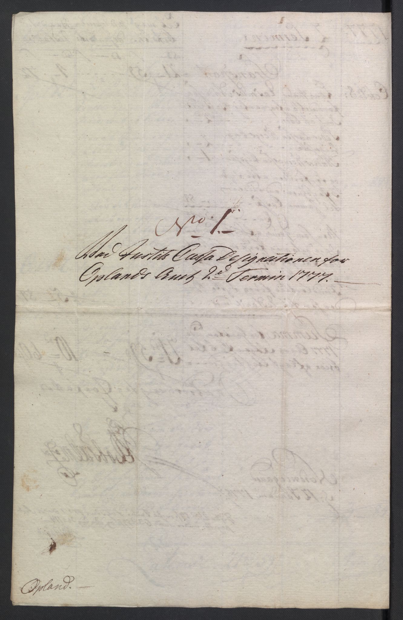 Rentekammeret inntil 1814, Reviderte regnskaper, Mindre regnskaper, AV/RA-EA-4068/Rb/L0014: Opplands amt, 1771-1779, s. 512