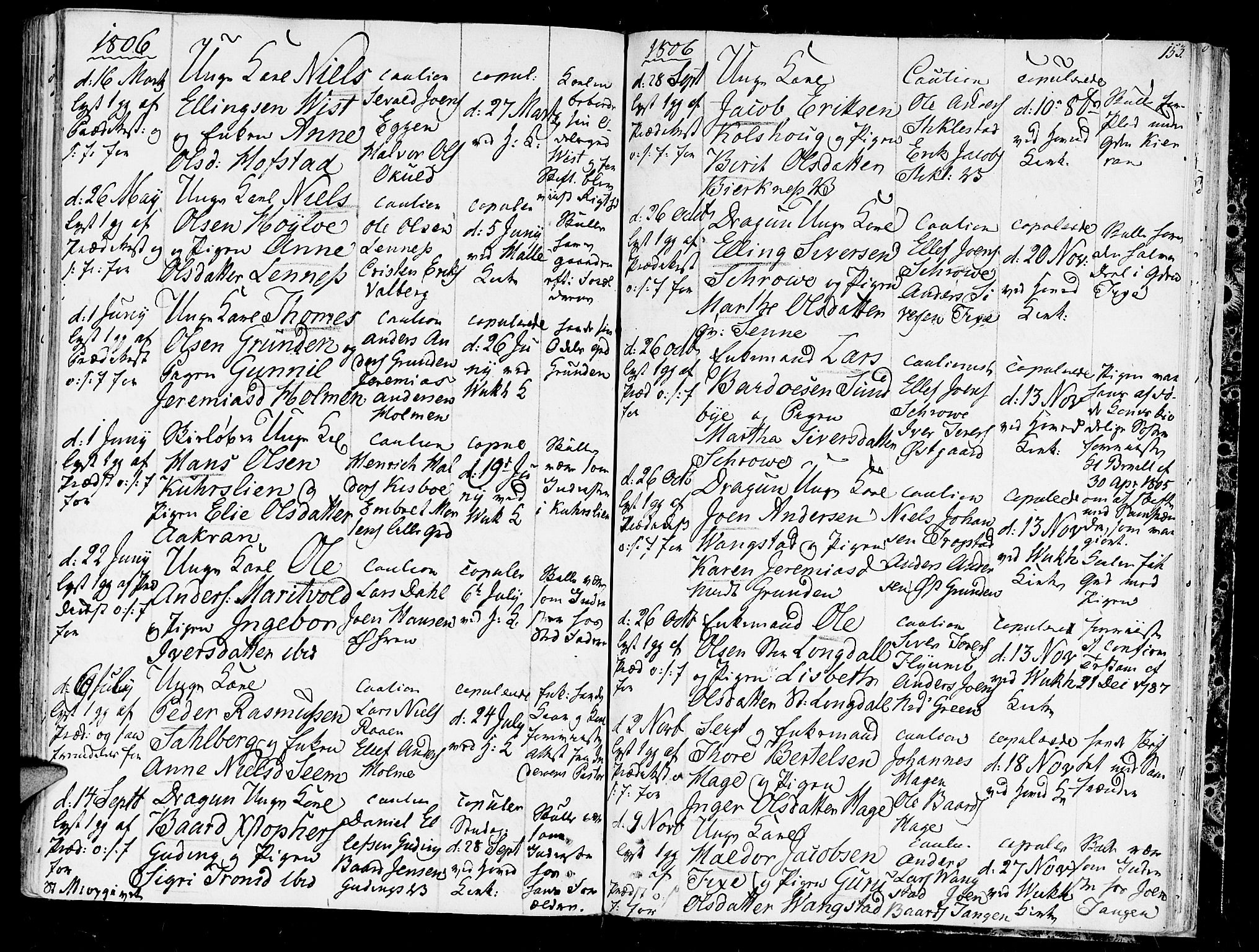 Ministerialprotokoller, klokkerbøker og fødselsregistre - Nord-Trøndelag, AV/SAT-A-1458/723/L0233: Ministerialbok nr. 723A04, 1805-1816, s. 153