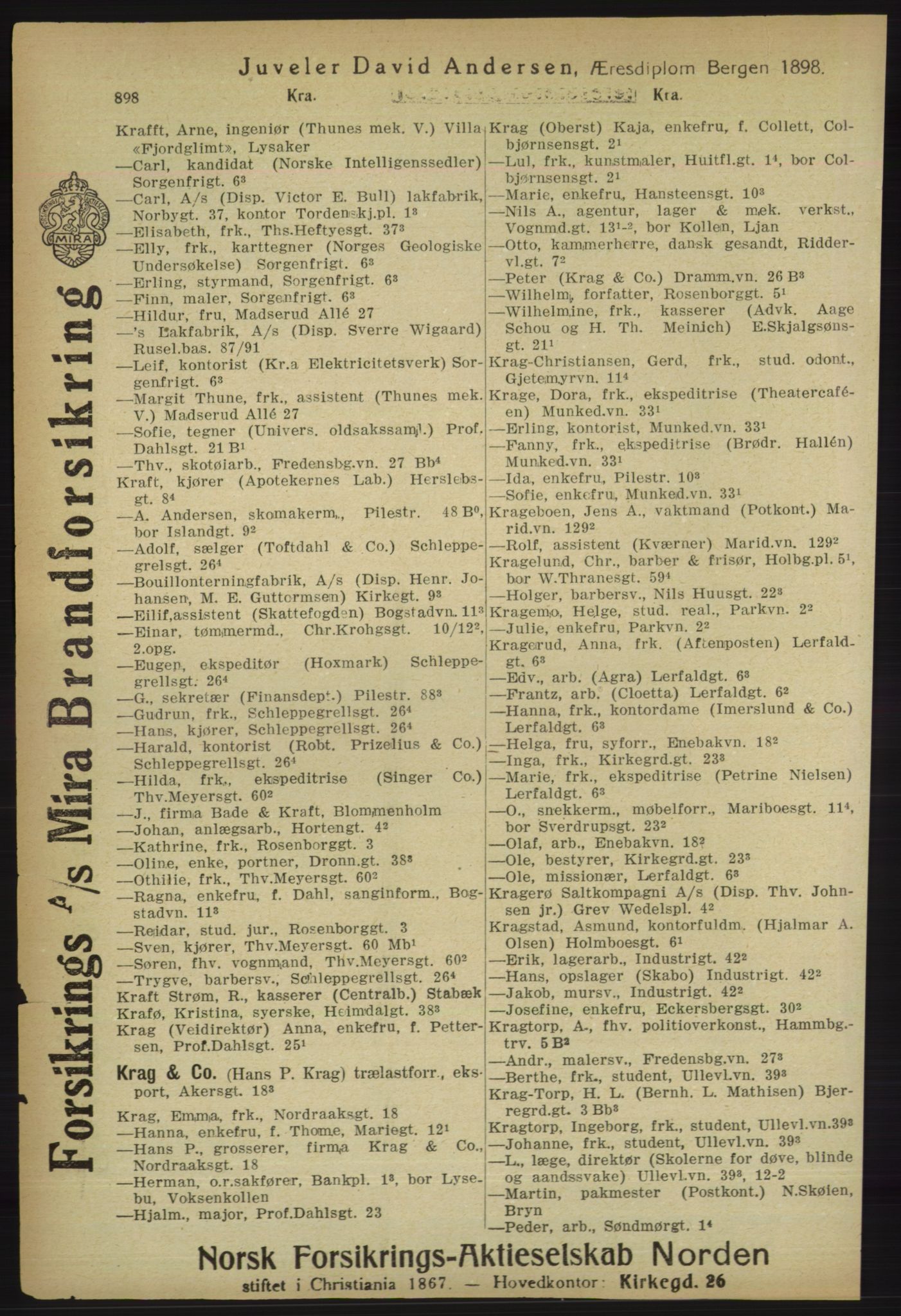 Kristiania/Oslo adressebok, PUBL/-, 1918, s. 923