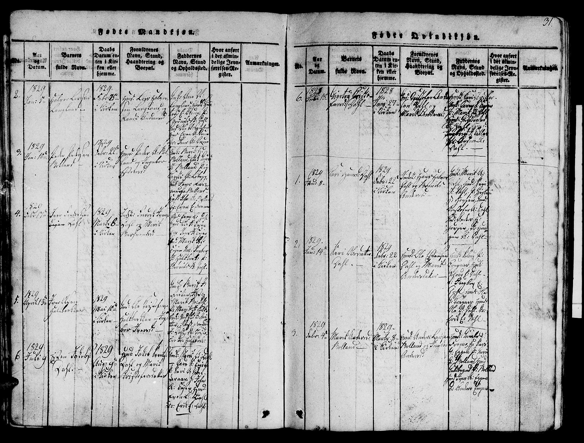 Ministerialprotokoller, klokkerbøker og fødselsregistre - Sør-Trøndelag, AV/SAT-A-1456/693/L1121: Klokkerbok nr. 693C02, 1816-1869, s. 31