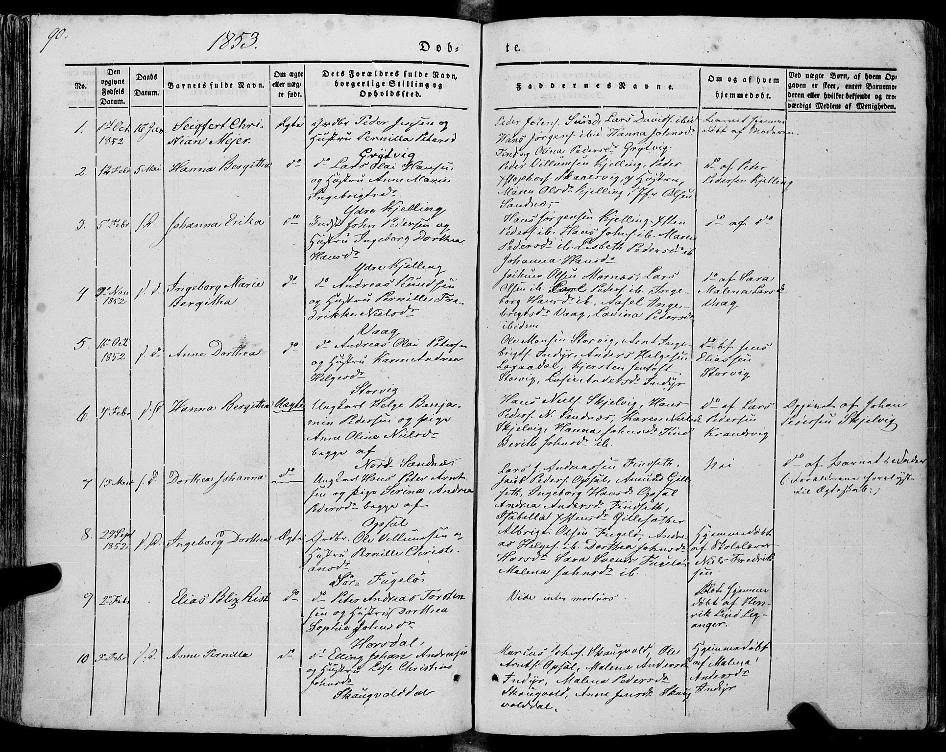 Ministerialprotokoller, klokkerbøker og fødselsregistre - Nordland, SAT/A-1459/805/L0097: Ministerialbok nr. 805A04, 1837-1861, s. 90