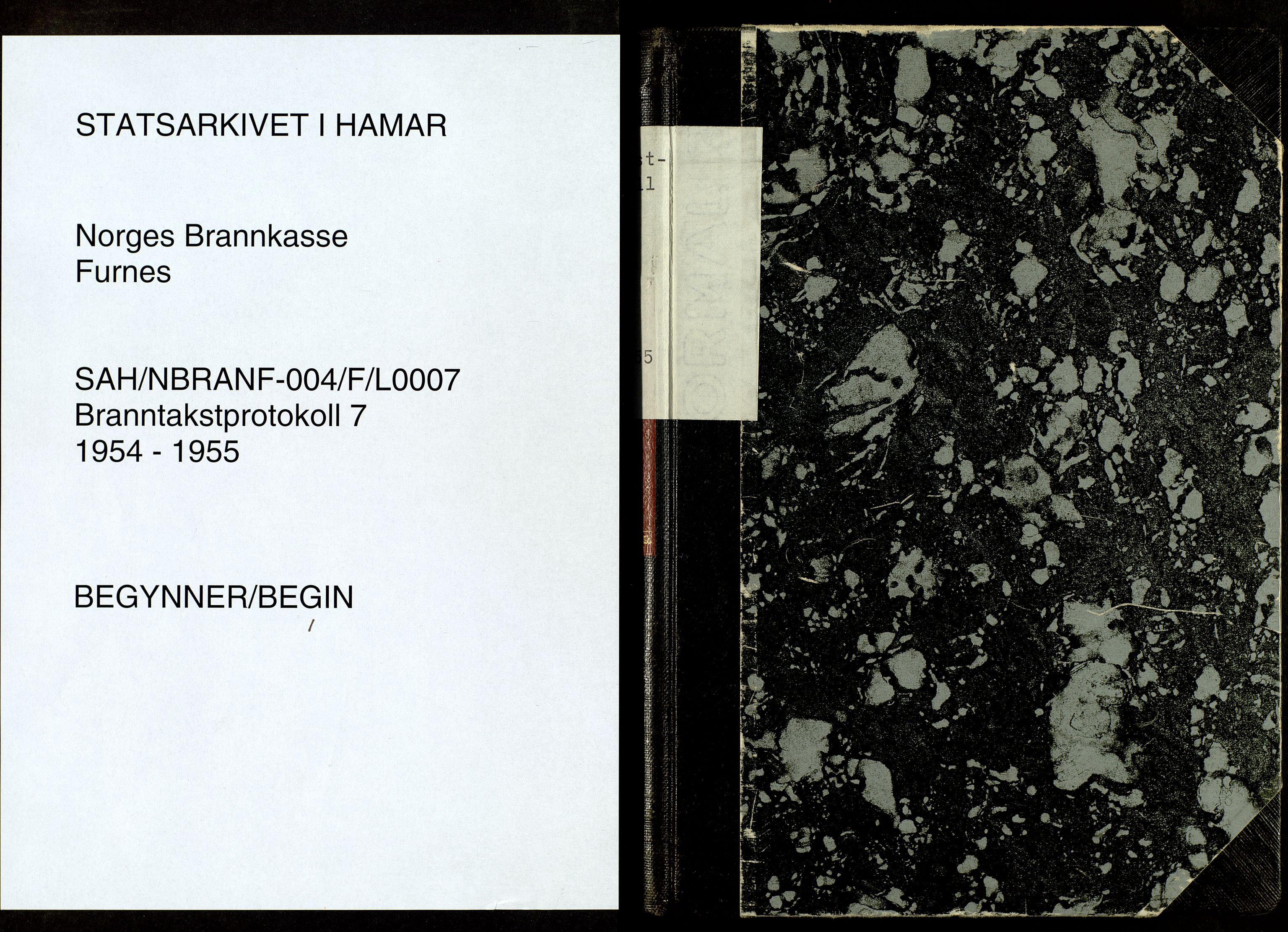 Norges Brannkasse, Furnes, AV/SAH-NBRANF-004/F/L0007: Branntakstprotokoll, 1954-1955