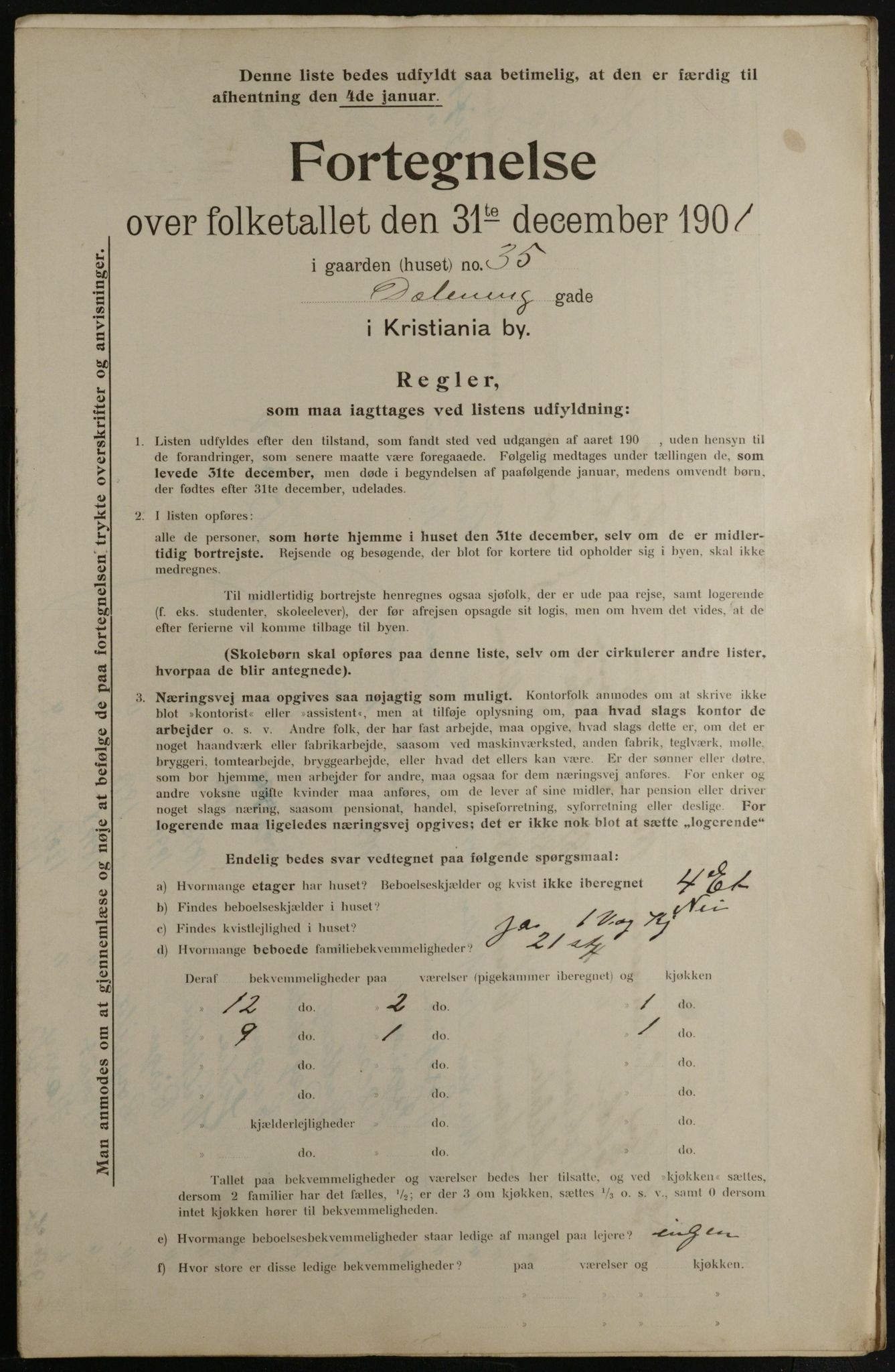 OBA, Kommunal folketelling 31.12.1901 for Kristiania kjøpstad, 1901, s. 2880