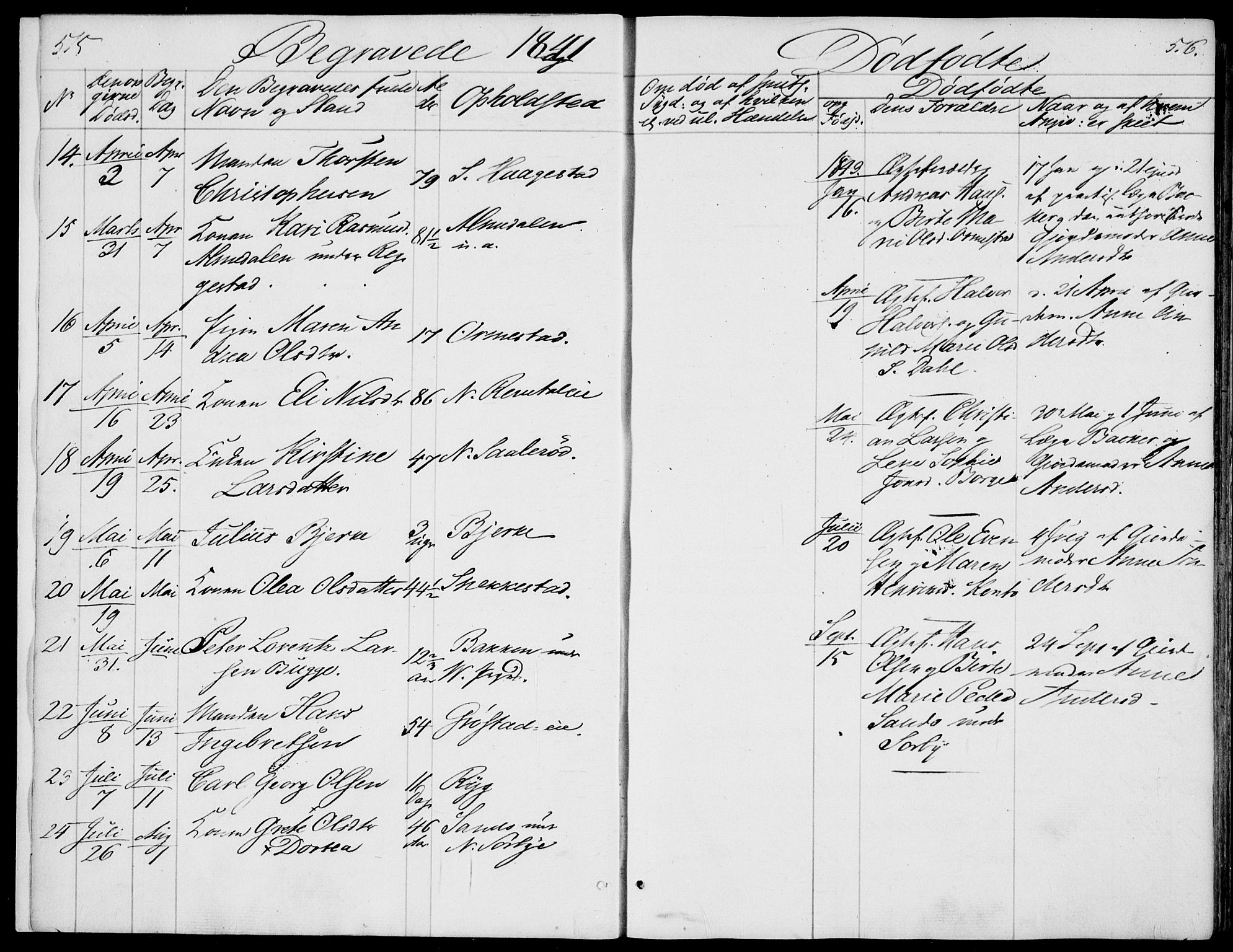 Våle kirkebøker, AV/SAKO-A-334/F/Fa/L0009b: Ministerialbok nr. I 9B, 1841-1860, s. 515-516