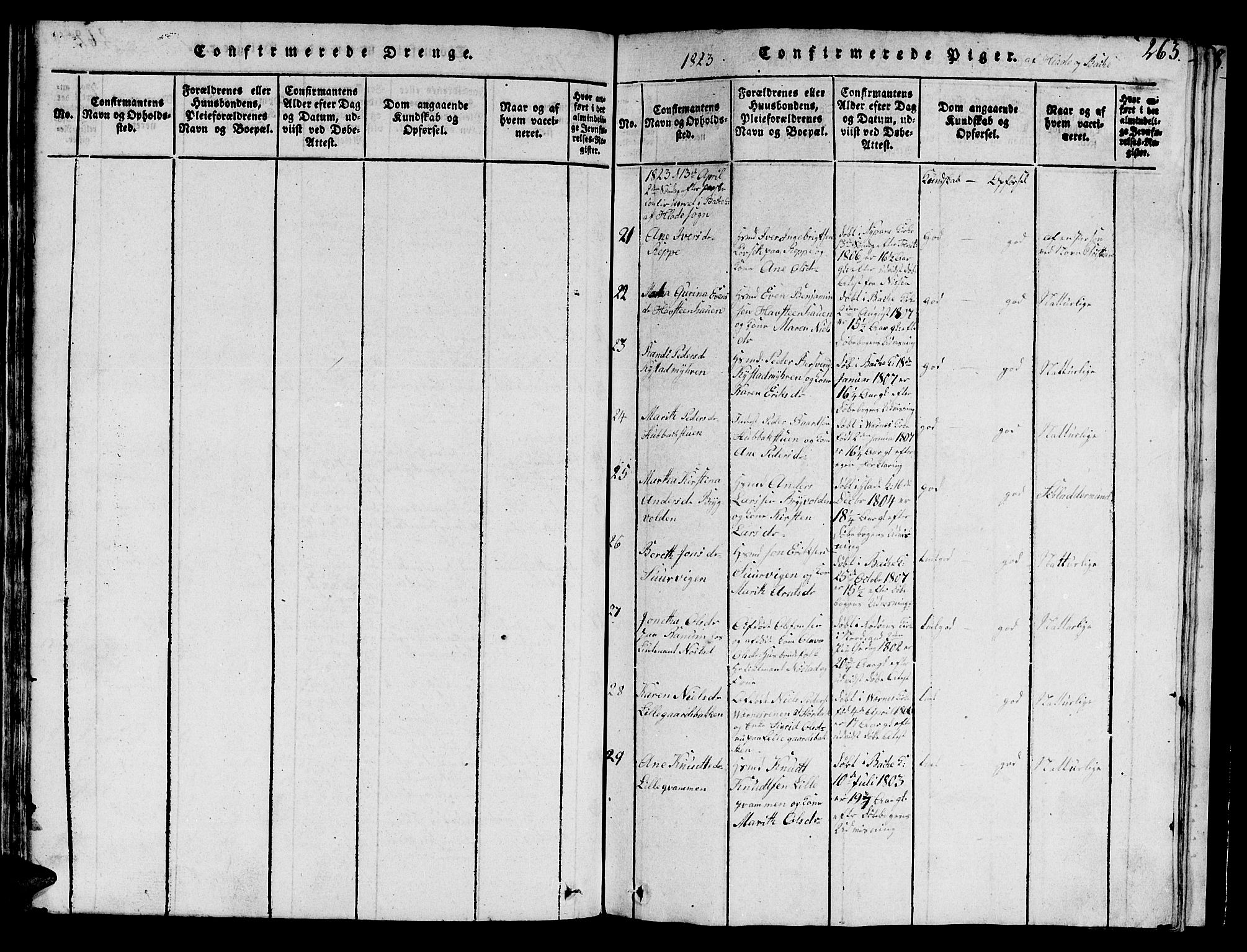 Ministerialprotokoller, klokkerbøker og fødselsregistre - Sør-Trøndelag, AV/SAT-A-1456/606/L0307: Klokkerbok nr. 606C03, 1817-1824, s. 263