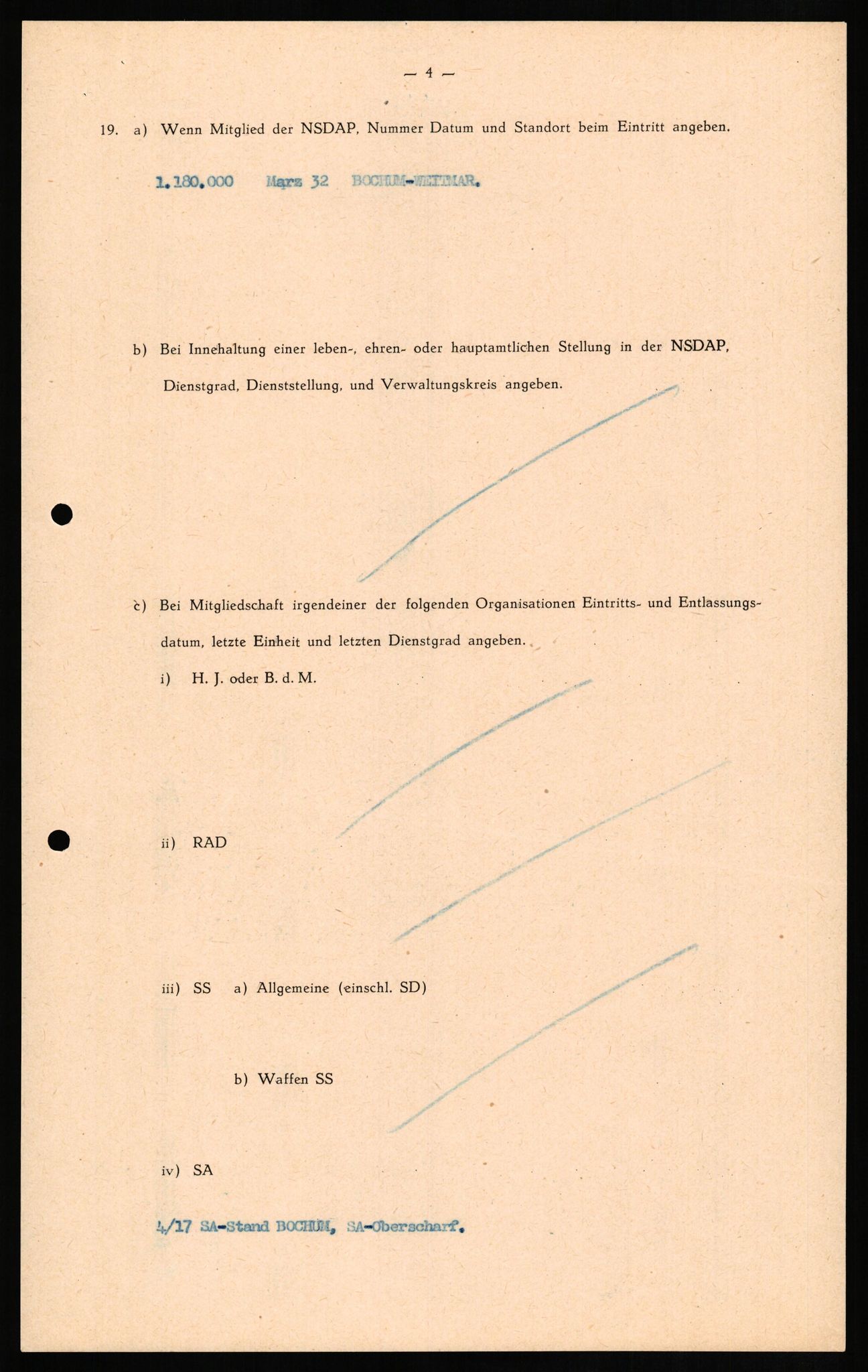 Forsvaret, Forsvarets overkommando II, AV/RA-RAFA-3915/D/Db/L0013: CI Questionaires. Tyske okkupasjonsstyrker i Norge. Tyskere., 1945-1946, s. 105