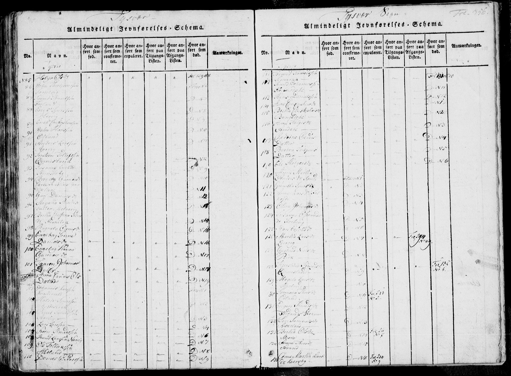 Skjold sokneprestkontor, AV/SAST-A-101847/H/Ha/Haa/L0004: Ministerialbok nr. A 4 /1, 1815-1830, s. 356