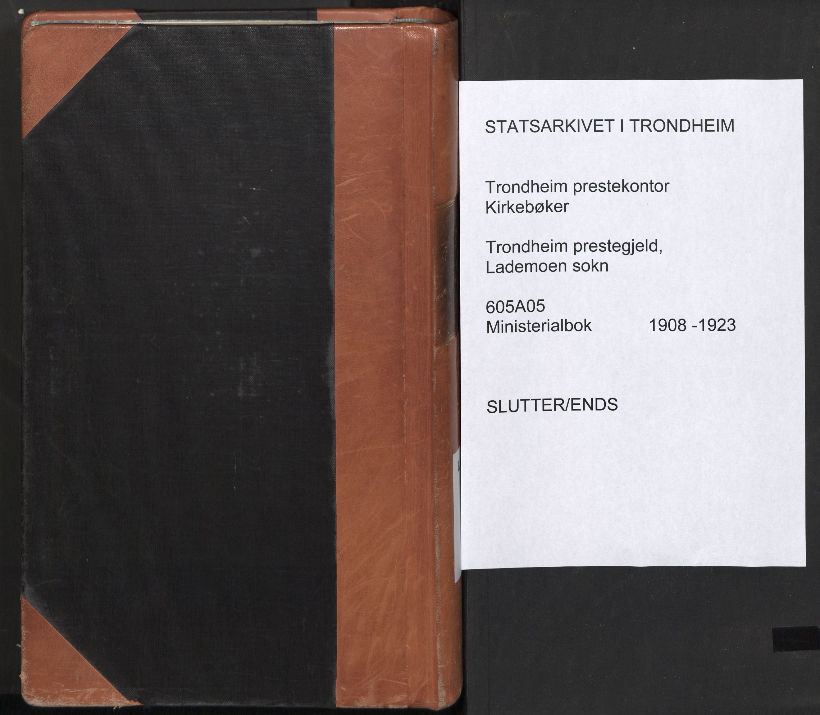 Ministerialprotokoller, klokkerbøker og fødselsregistre - Sør-Trøndelag, SAT/A-1456/605/L0243: Ministerialbok nr. 605A05, 1908-1923