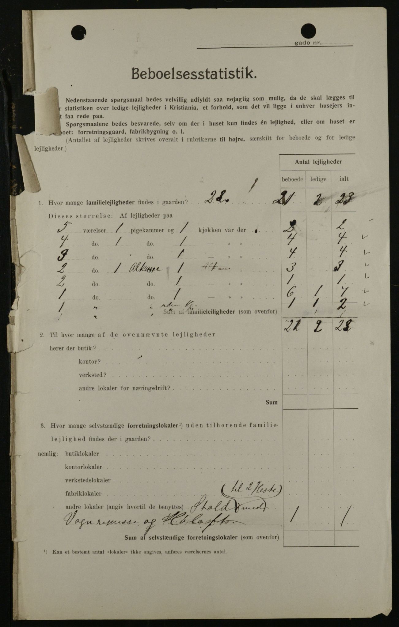 OBA, Kommunal folketelling 1.2.1908 for Kristiania kjøpstad, 1908, s. 58288