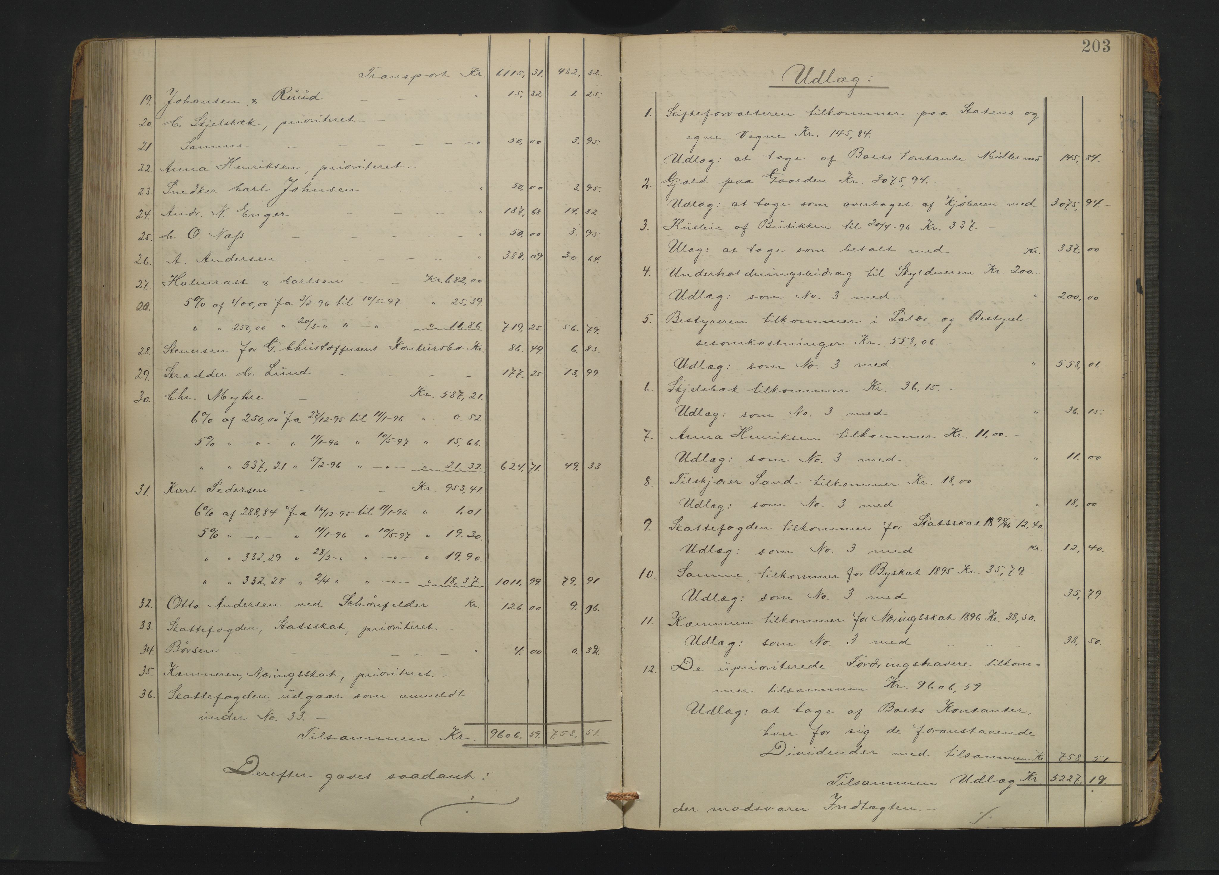 Drammen byfogd, AV/SAKO-A-222/H/Hb/Hbd/Hbda/L0007: Skifteutlodningsprotokoll., 1892-1899, s. 203