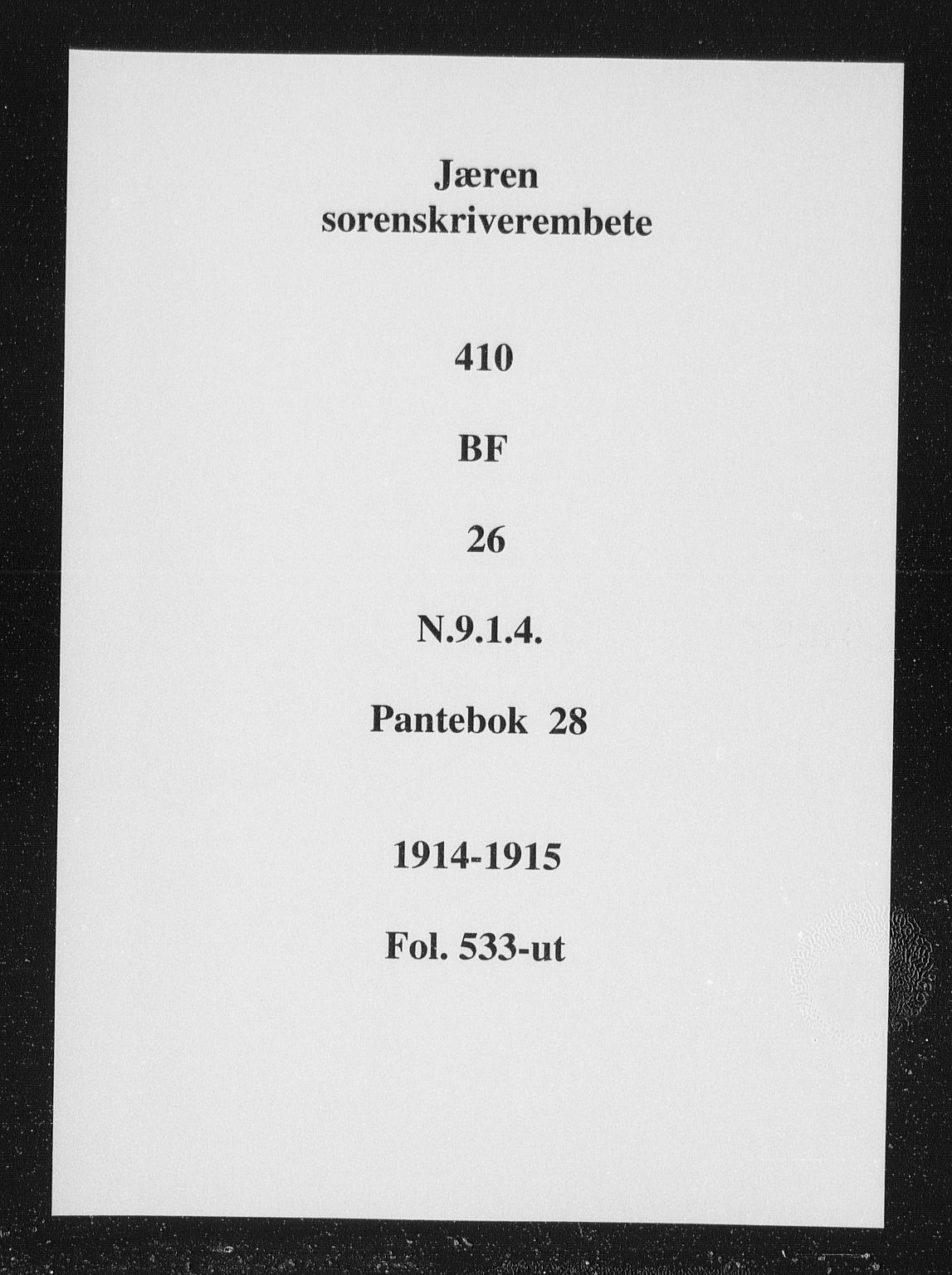 Jæren sorenskriveri, SAST/A-100310/01/4/41/41BF/L0026: Pantebok nr. 28b, 1914-1915