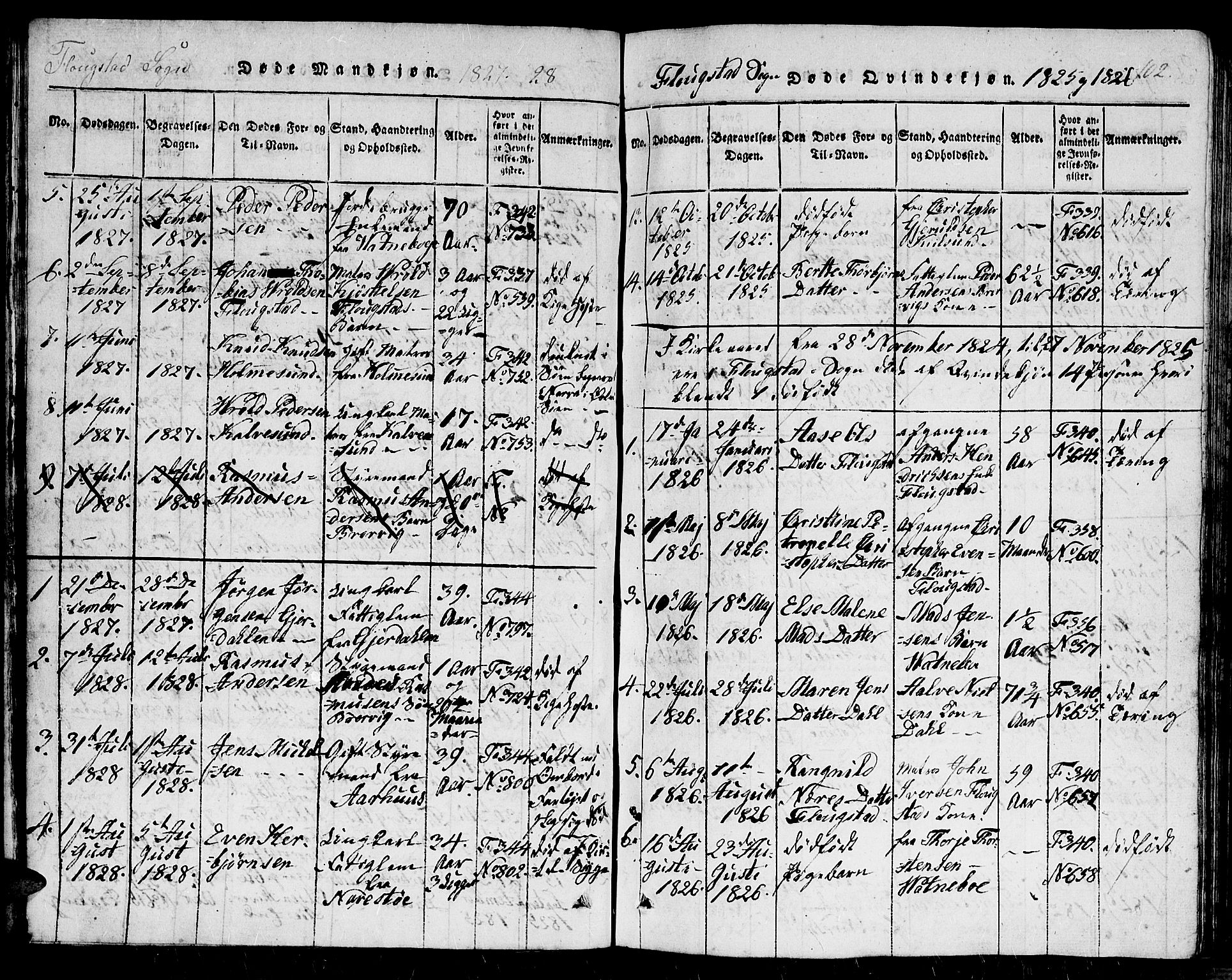 Dypvåg sokneprestkontor, AV/SAK-1111-0007/F/Fb/Fbb/L0001: Klokkerbok nr. B 1, 1816-1850, s. 102