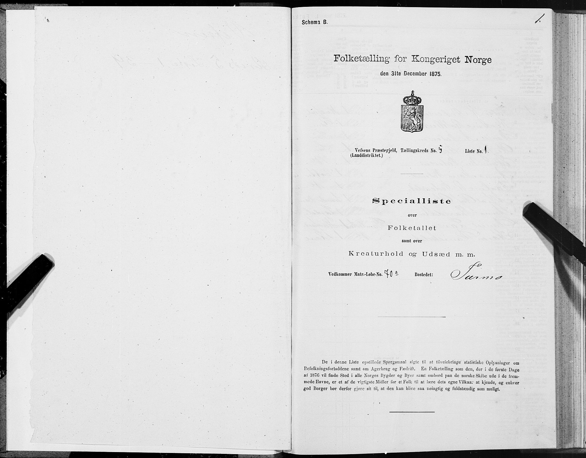 SAT, Folketelling 1875 for 1824L Vefsn prestegjeld, Vefsn sokn, 1875, s. 2001