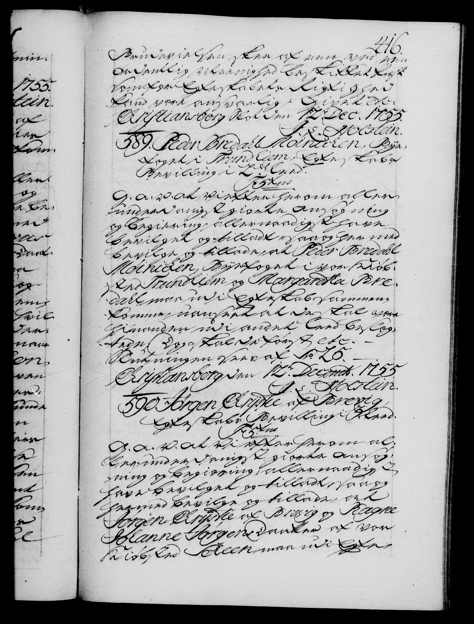 Danske Kanselli 1572-1799, RA/EA-3023/F/Fc/Fca/Fcaa/L0039: Norske registre, 1755-1756, s. 416a