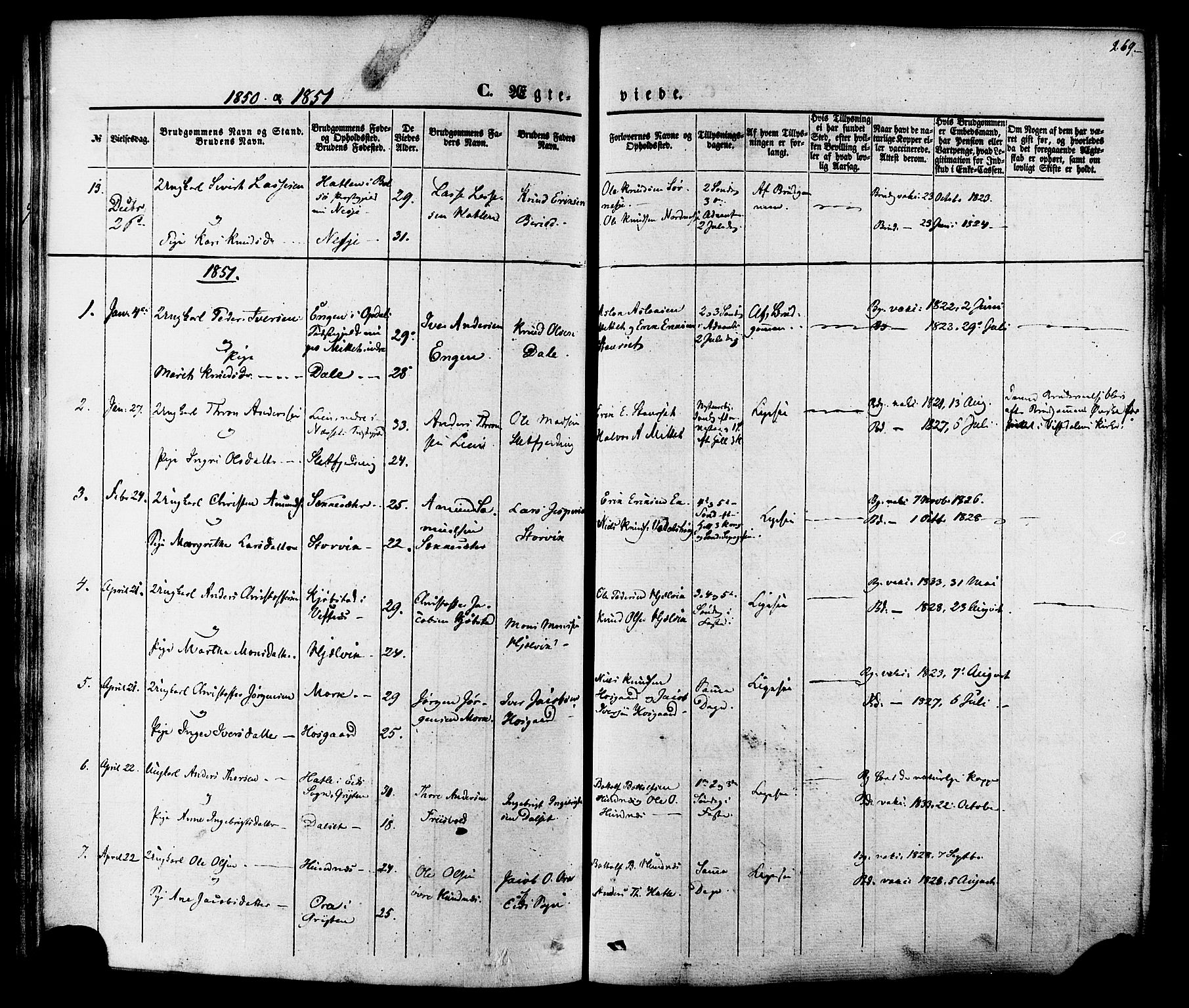 Ministerialprotokoller, klokkerbøker og fødselsregistre - Møre og Romsdal, AV/SAT-A-1454/547/L0603: Ministerialbok nr. 547A05, 1846-1877, s. 269