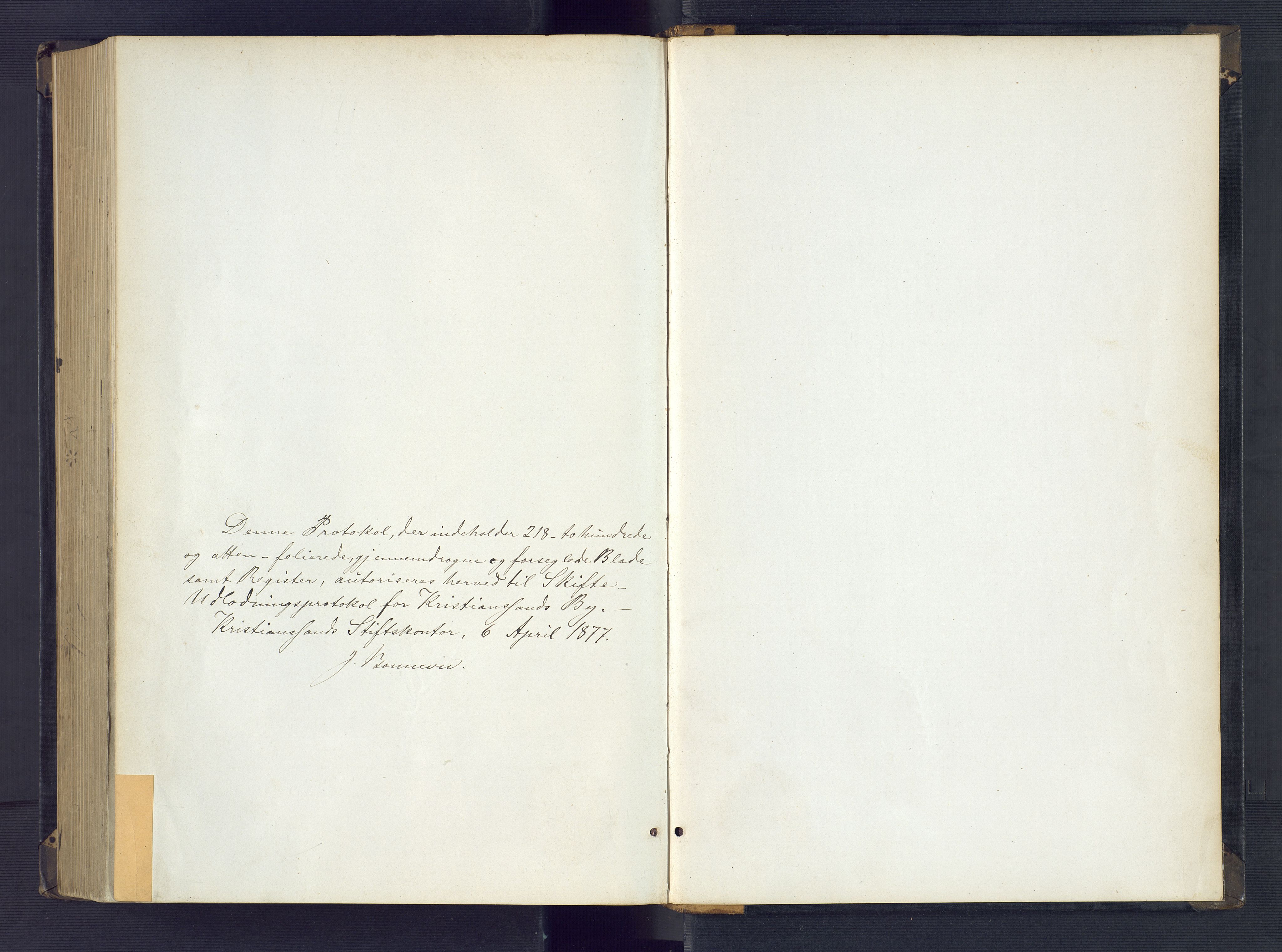 Kristiansand byrett, AV/SAK-1223-0001/H/Hc/L0056: Skifteutlodningsprotokoll nr. 2, med register, 1876-1881