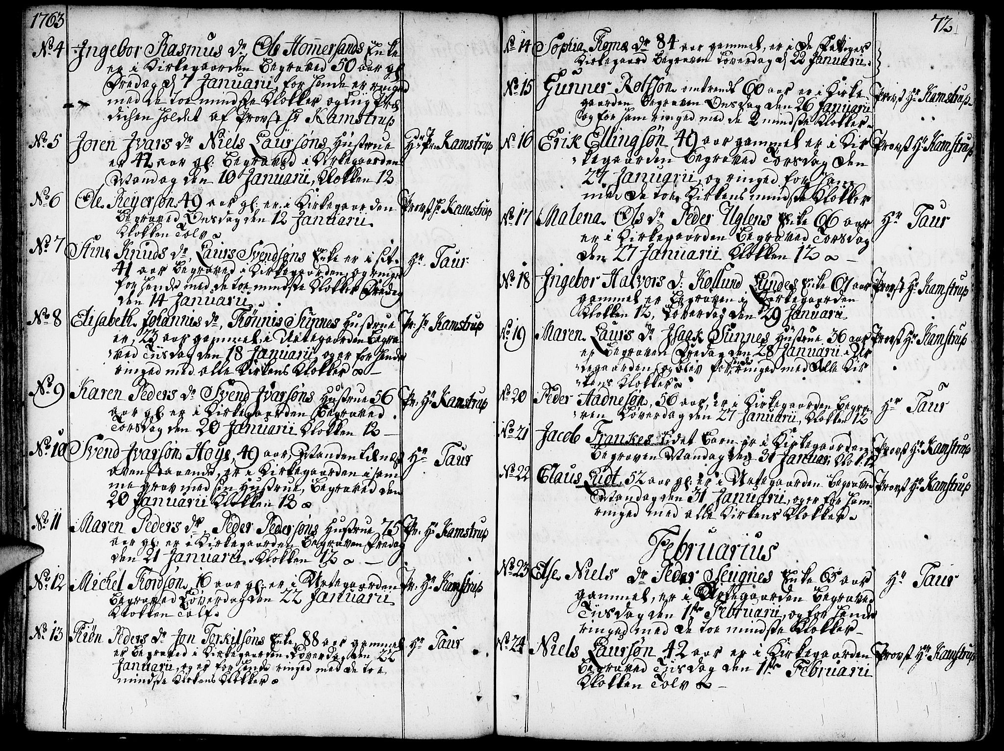 Domkirken sokneprestkontor, SAST/A-101812/001/30/30BA/L0005: Ministerialbok nr. A 5, 1744-1788, s. 72