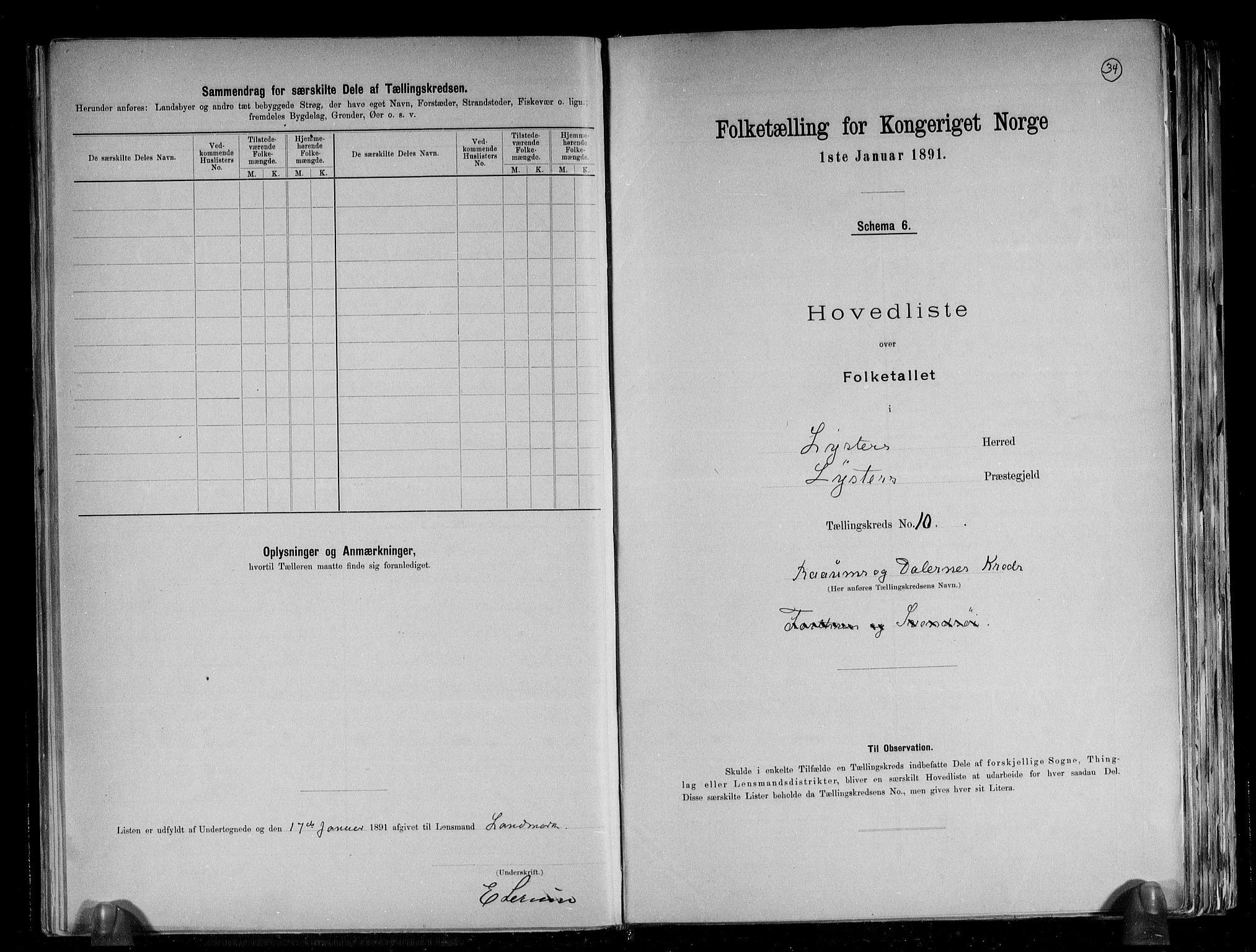 RA, Folketelling 1891 for 1426 Luster herred, 1891, s. 24