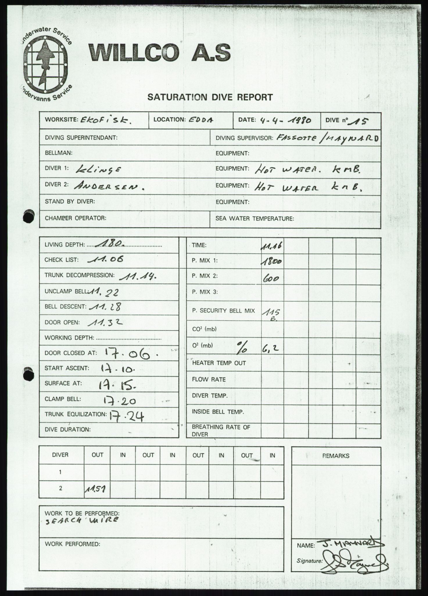 Justisdepartementet, Granskningskommisjonen ved Alexander Kielland-ulykken 27.3.1980, AV/RA-S-1165/D/L0018: R Feltopprydning (Doku.liste + R2, R4-R6 av 6), 1980-1981, s. 101