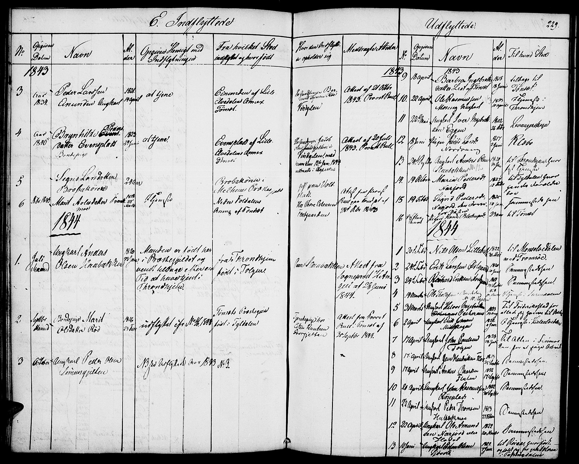 Tolga prestekontor, AV/SAH-PREST-062/K/L0005: Ministerialbok nr. 5, 1836-1852, s. 229