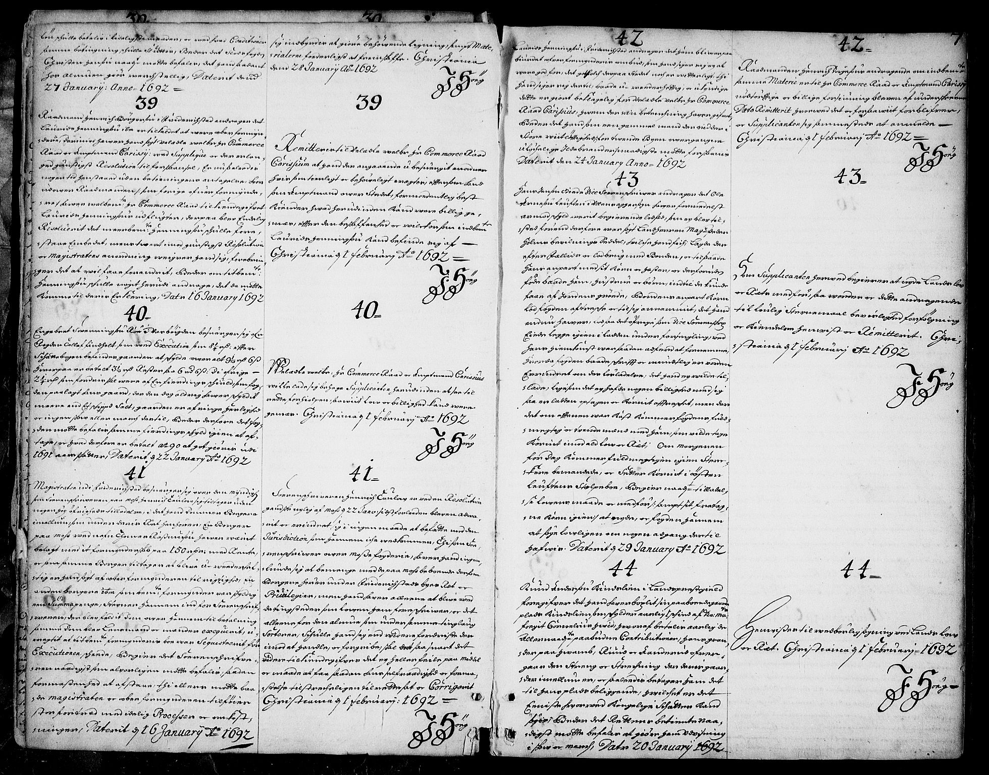 Stattholderembetet 1572-1771, AV/RA-EA-2870/Ad/L0005: Supplikasjons- og resolusjonsprotokoll, 1692-1699, s. 6b-7a