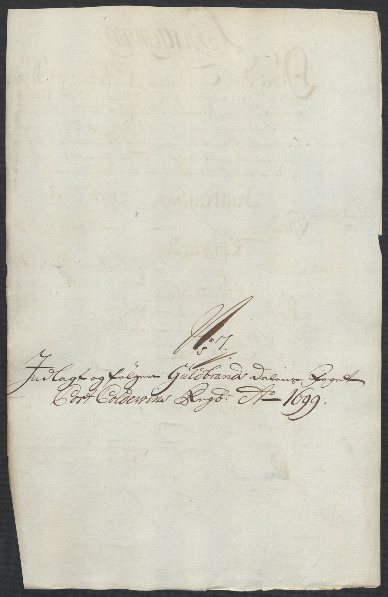 Rentekammeret inntil 1814, Reviderte regnskaper, Fogderegnskap, RA/EA-4092/R17/L1172: Fogderegnskap Gudbrandsdal, 1699, s. 159
